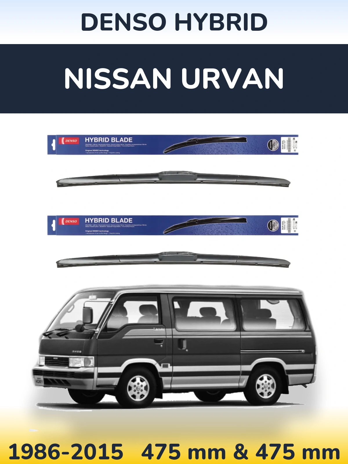 Ștergătoare Denso Hybrid pentru Nissan Urvan