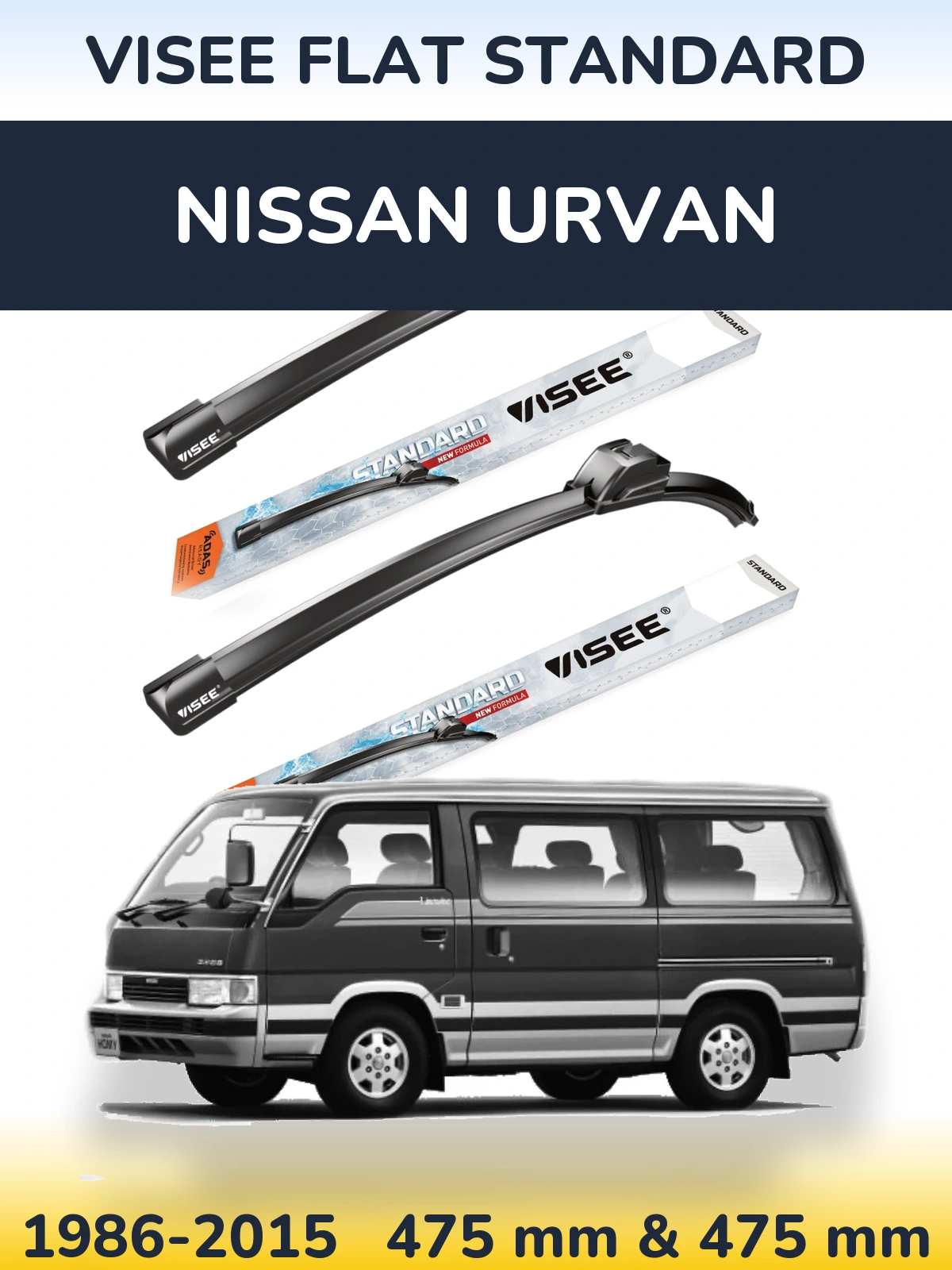 Ștergătoare VISEE FLAT STANDARD pentru Nissan Urvan