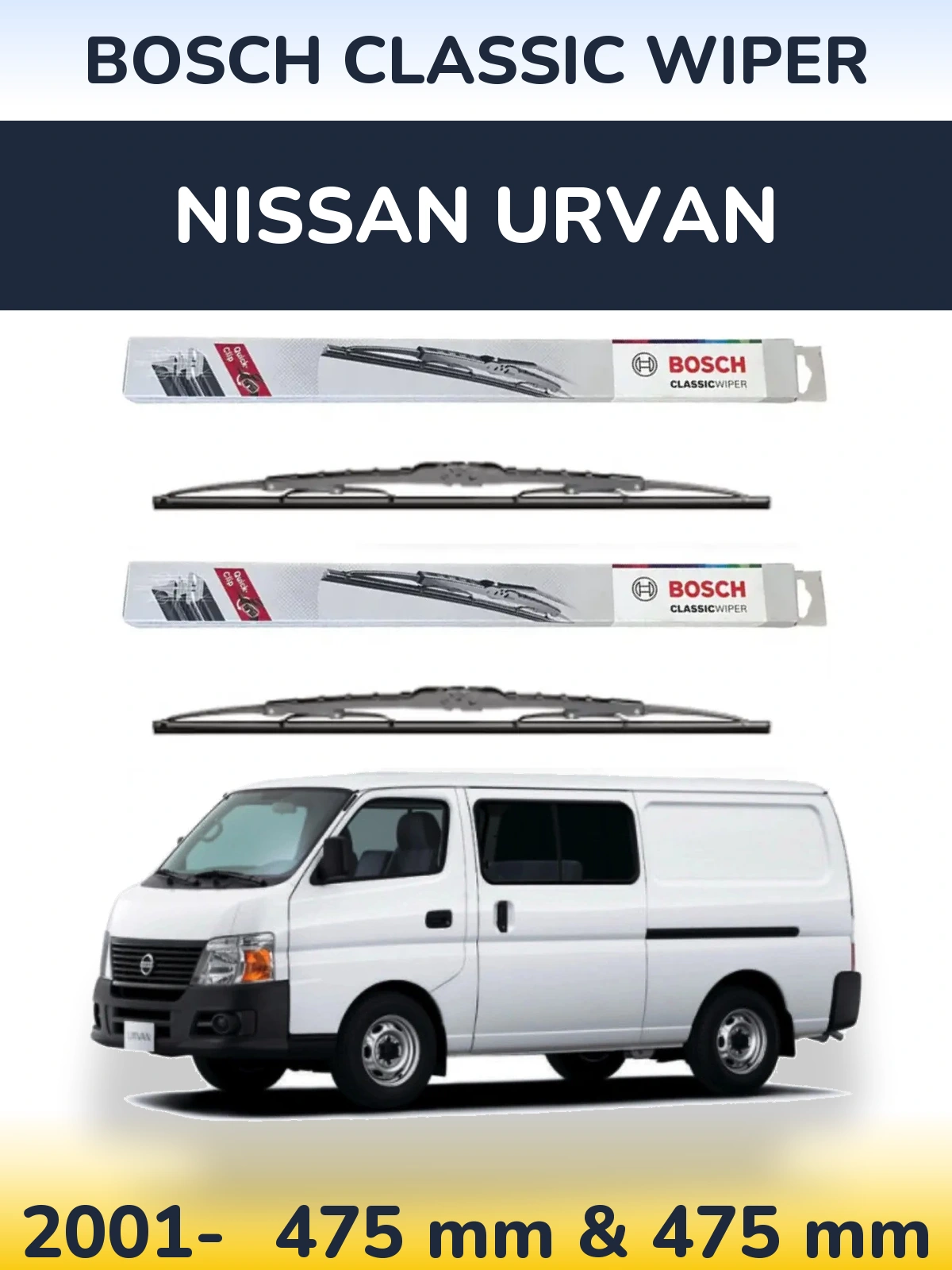 Ștergătoare BOSCH Classic Wiper pentru Nissan Urvan