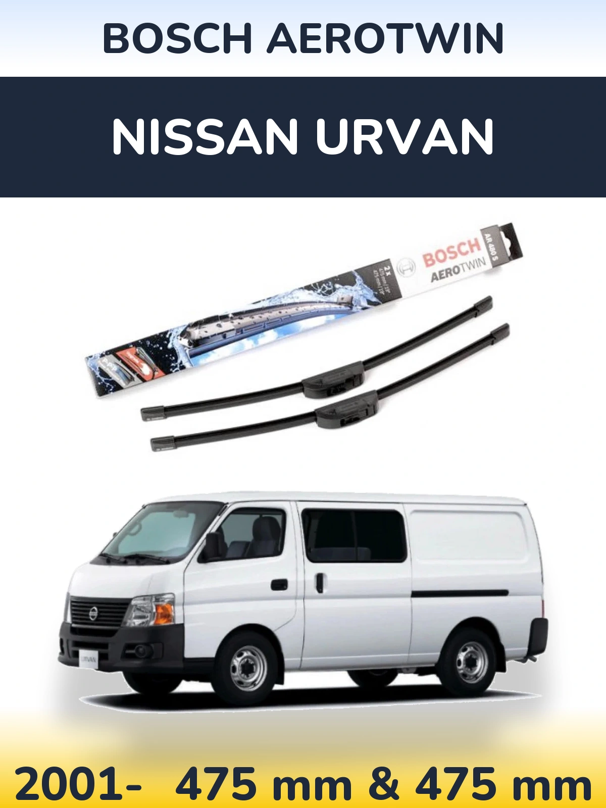 Ștergătoare BOSCH AeroTwin pentru Nissan Urvan