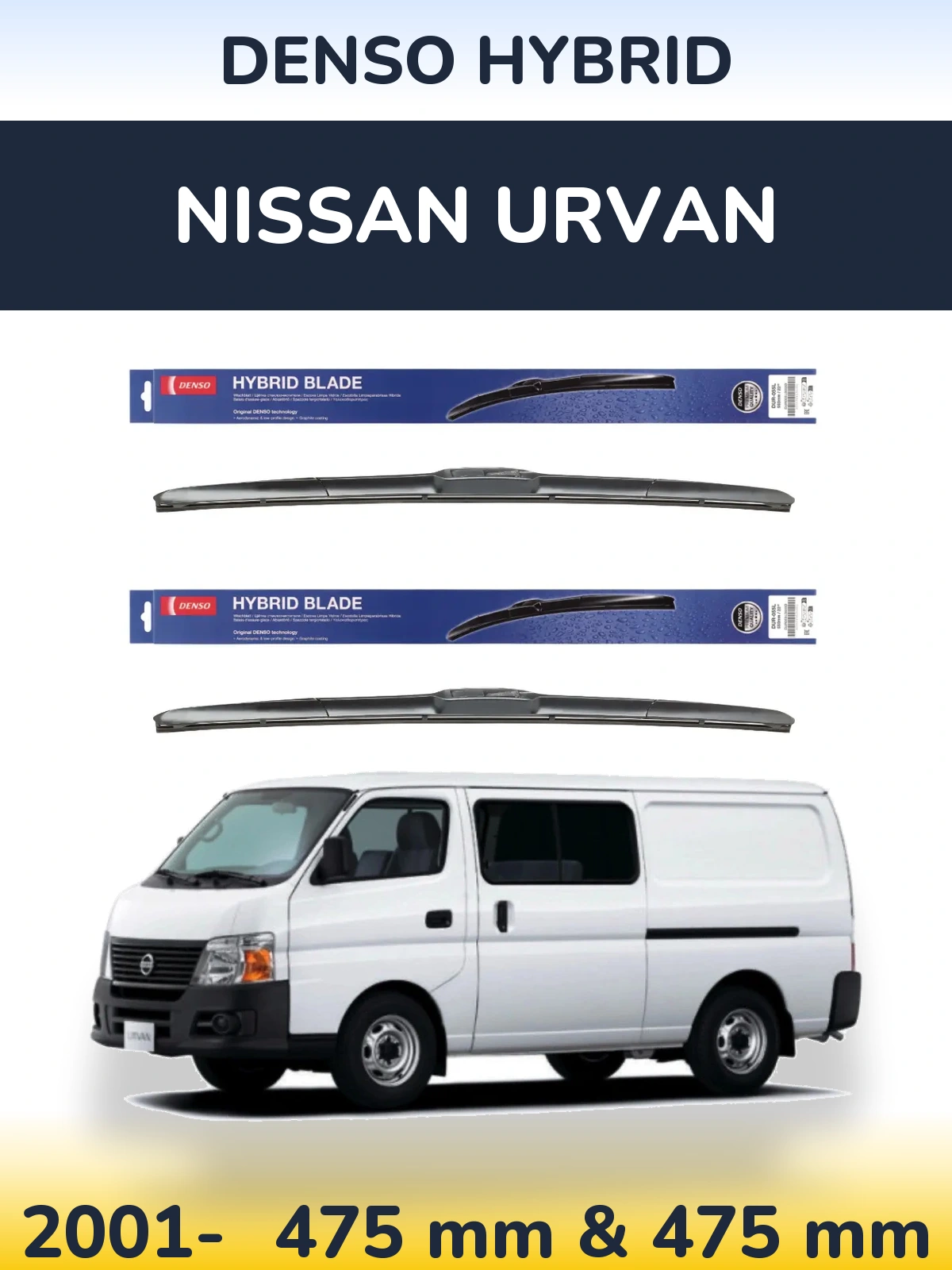 Ștergătoare Denso Hybrid pentru Nissan Urvan
