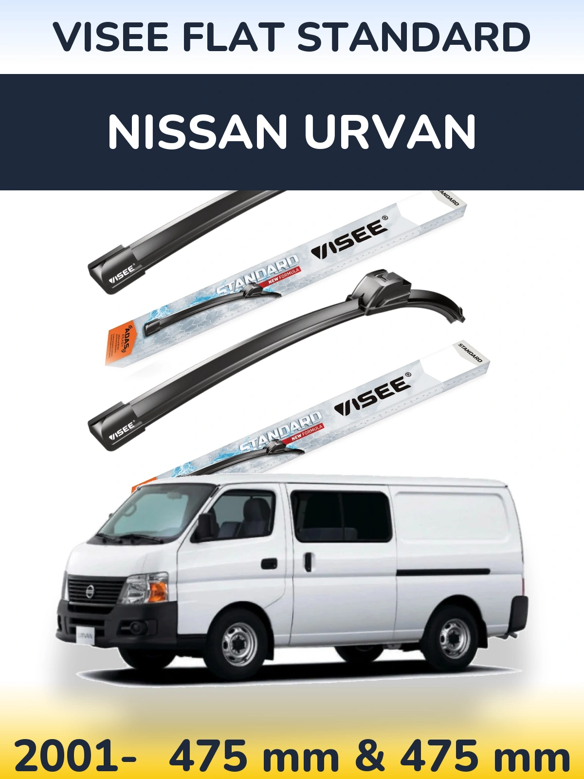 Ștergătoare VISEE FLAT STANDARD pentru Nissan Urvan