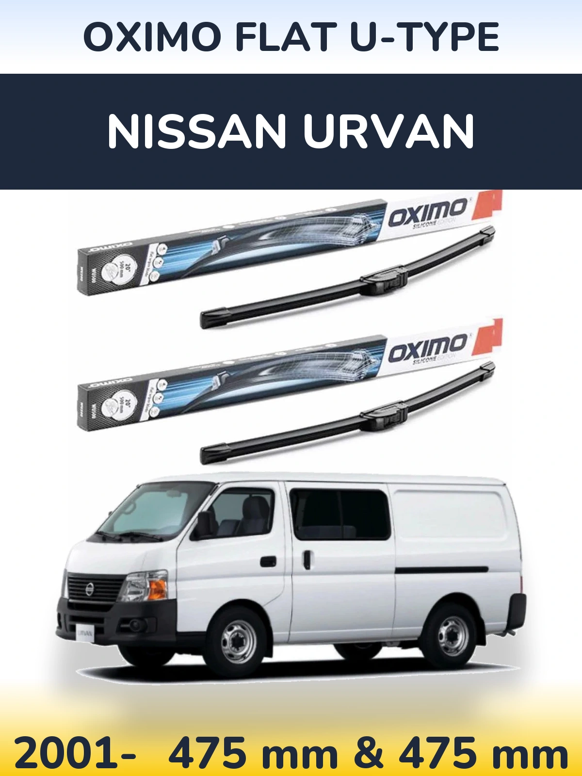 Ștergătoare Oximo Flat U-type pentru Nissan Urvan