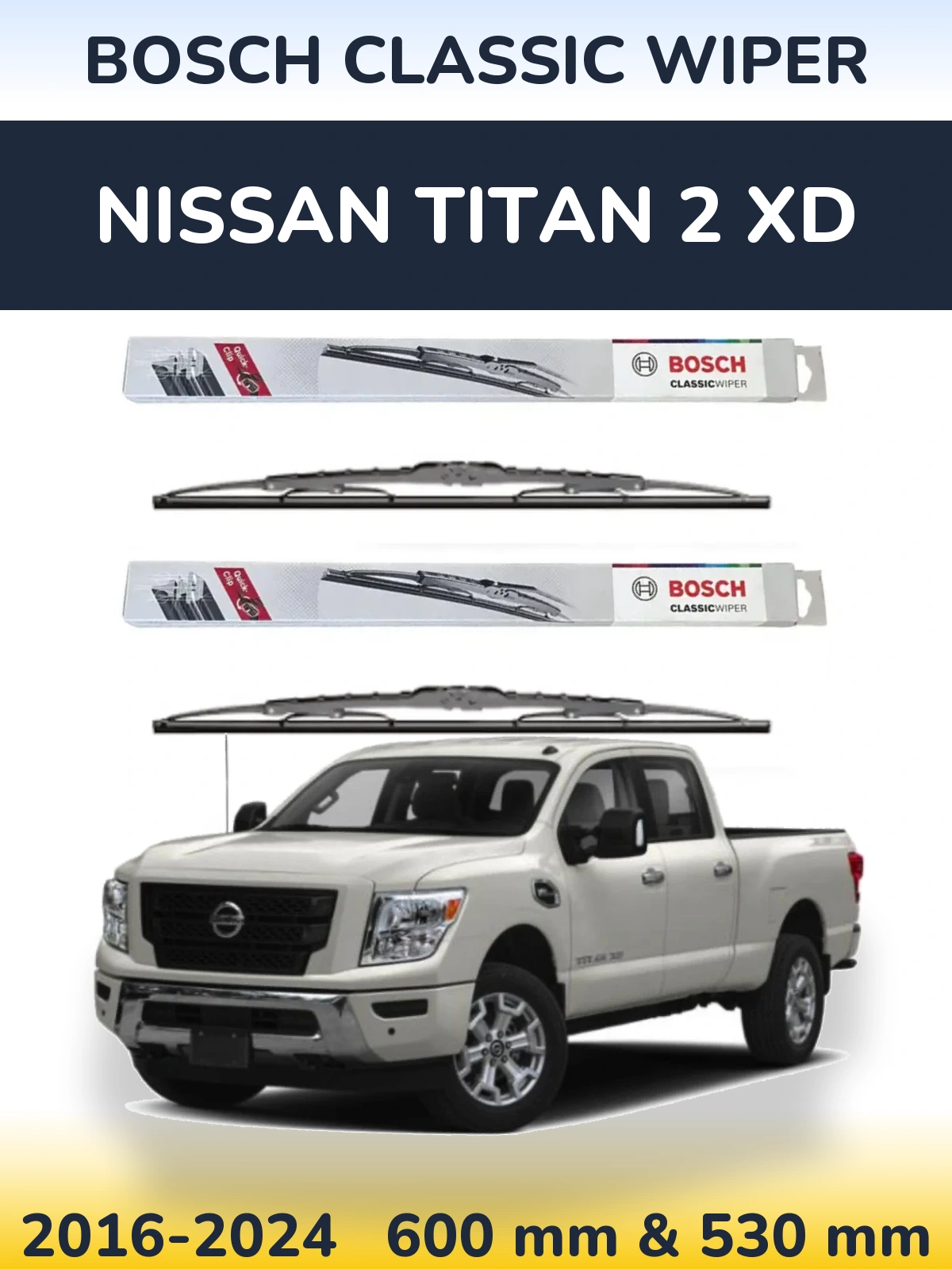 Ștergătoare BOSCH Classic Wiper pentru Nissan Titan 2 XD