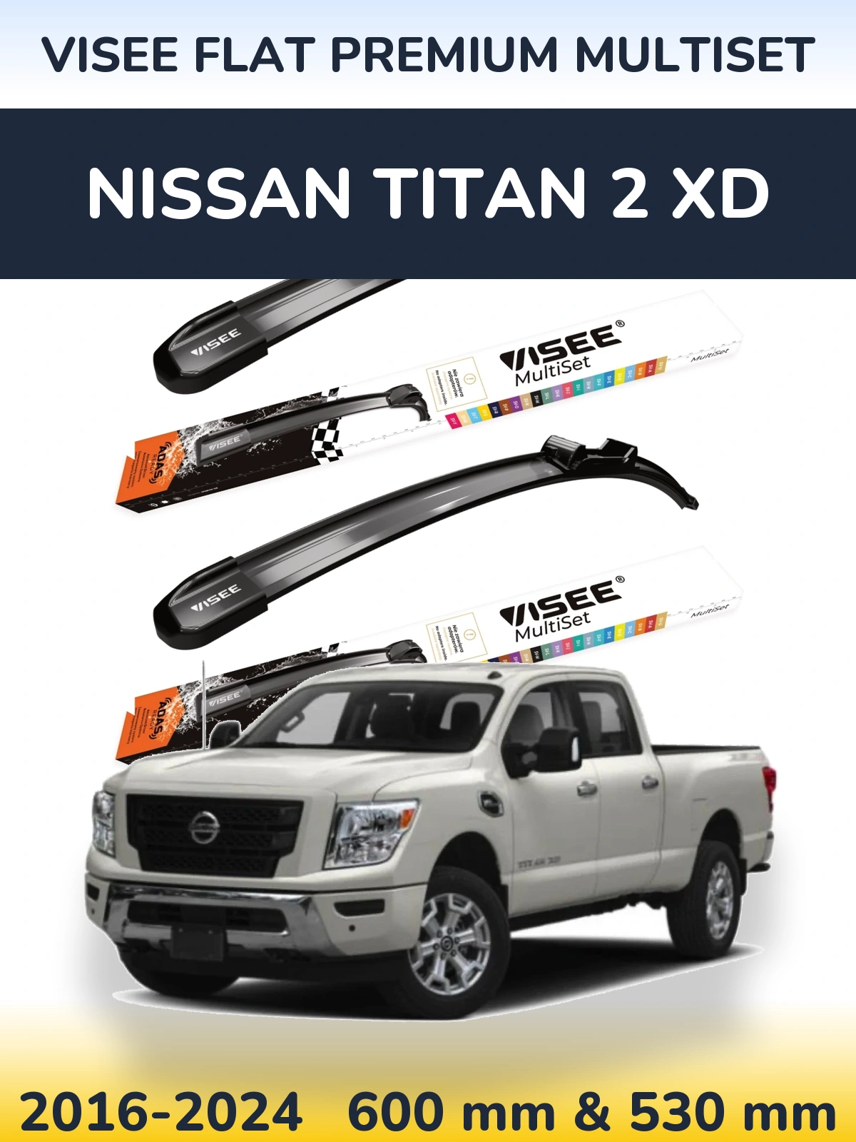 Ștergătoare VISEE FLAT PREMIUM MultiSet pentru Nissan Titan 2 XD