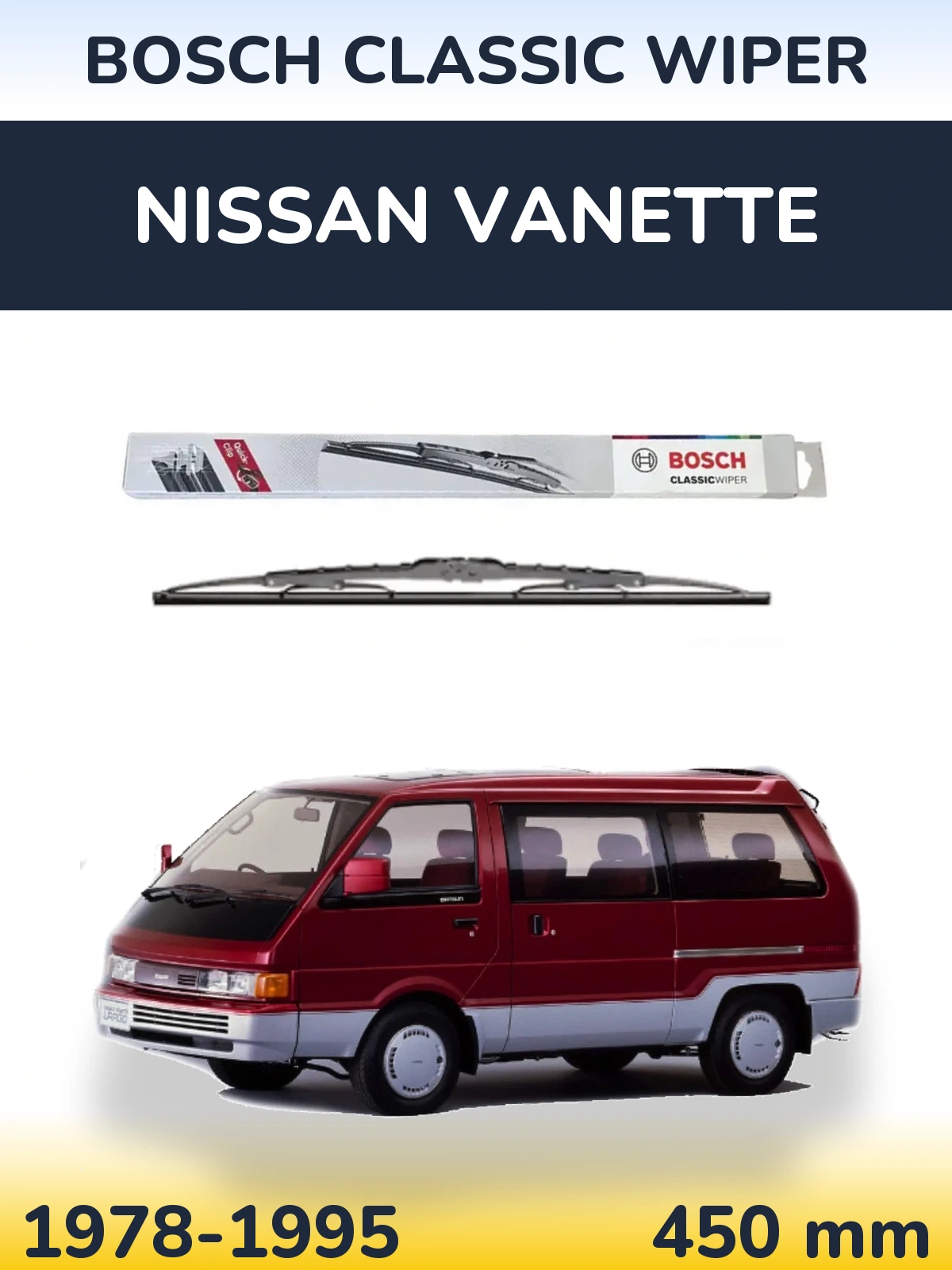 Ștergătoare BOSCH Classic Wiper pentru Nissan Vanette