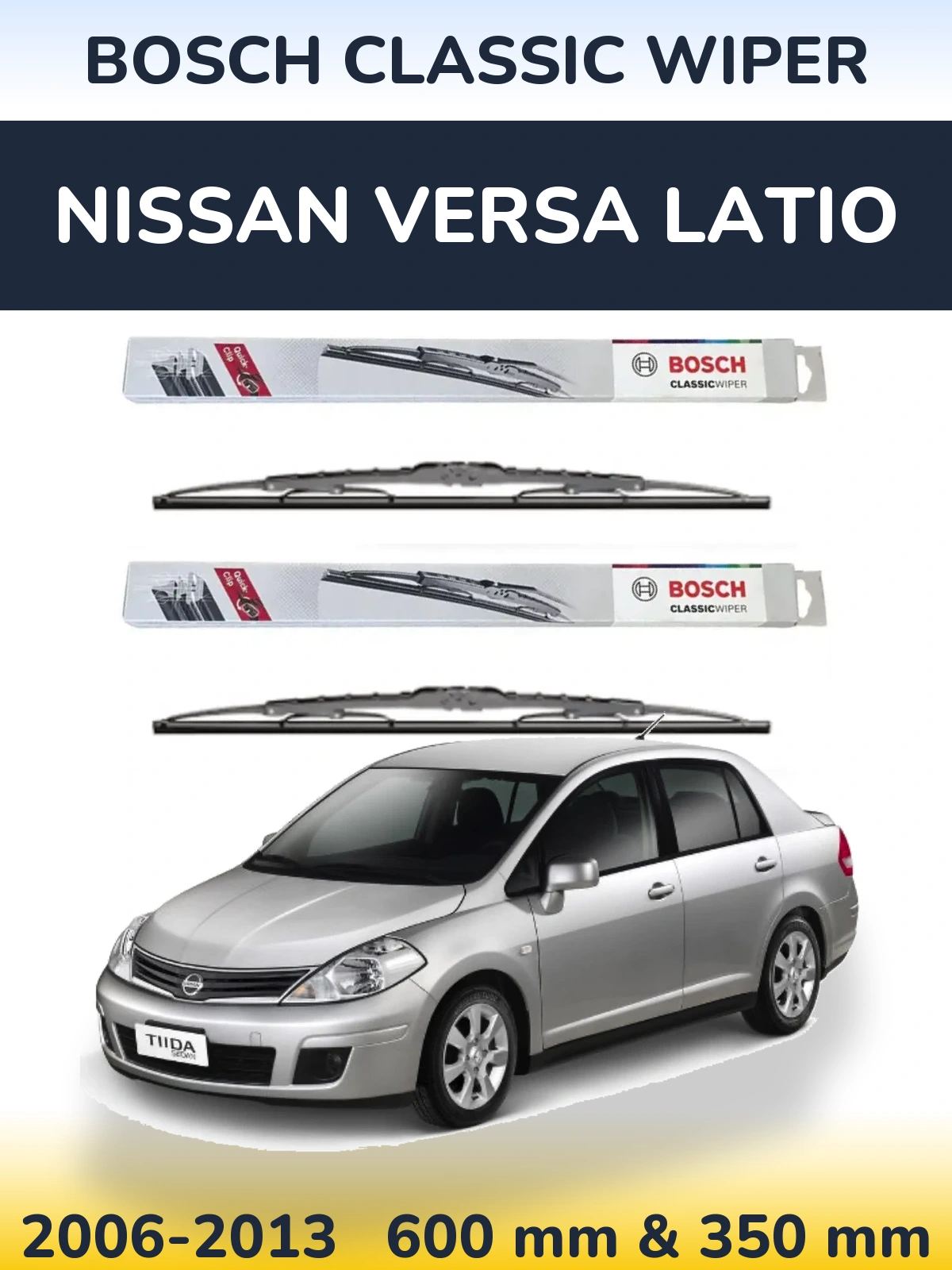 Ștergătoare BOSCH Classic Wiper pentru Nissan Versa Latio