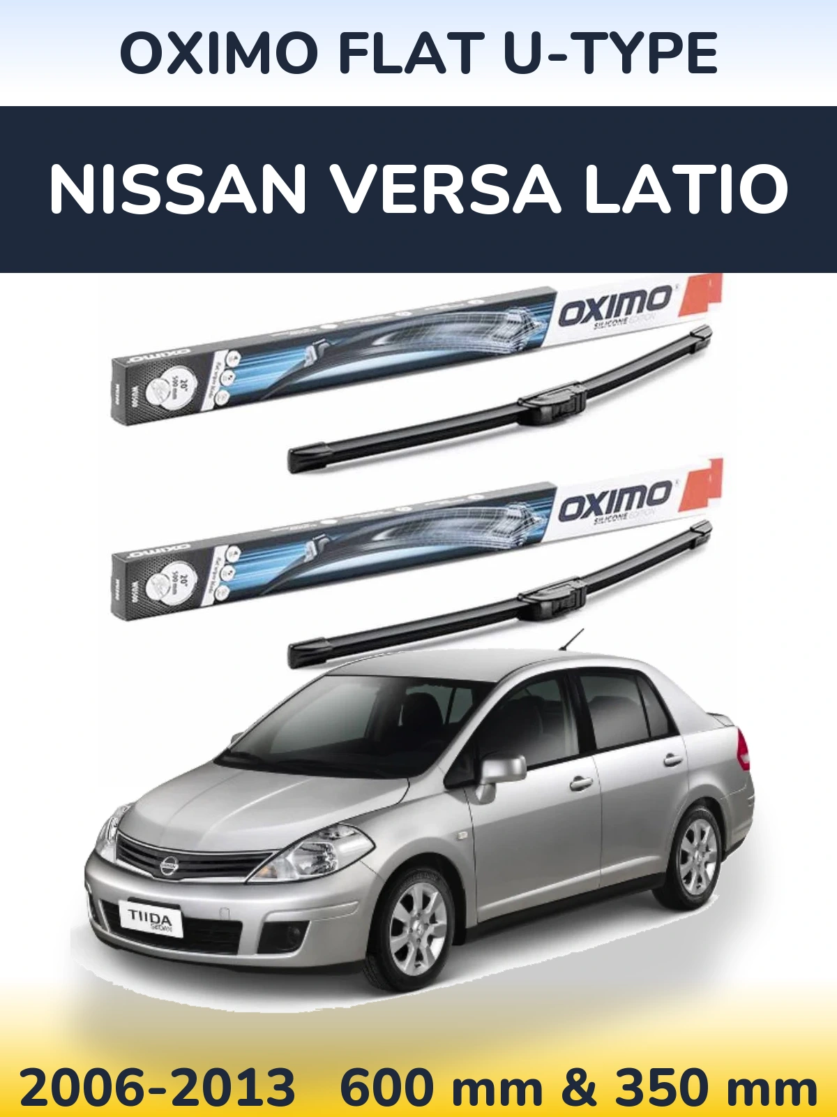Ștergătoare Oximo Flat U-type pentru Nissan Versa Latio