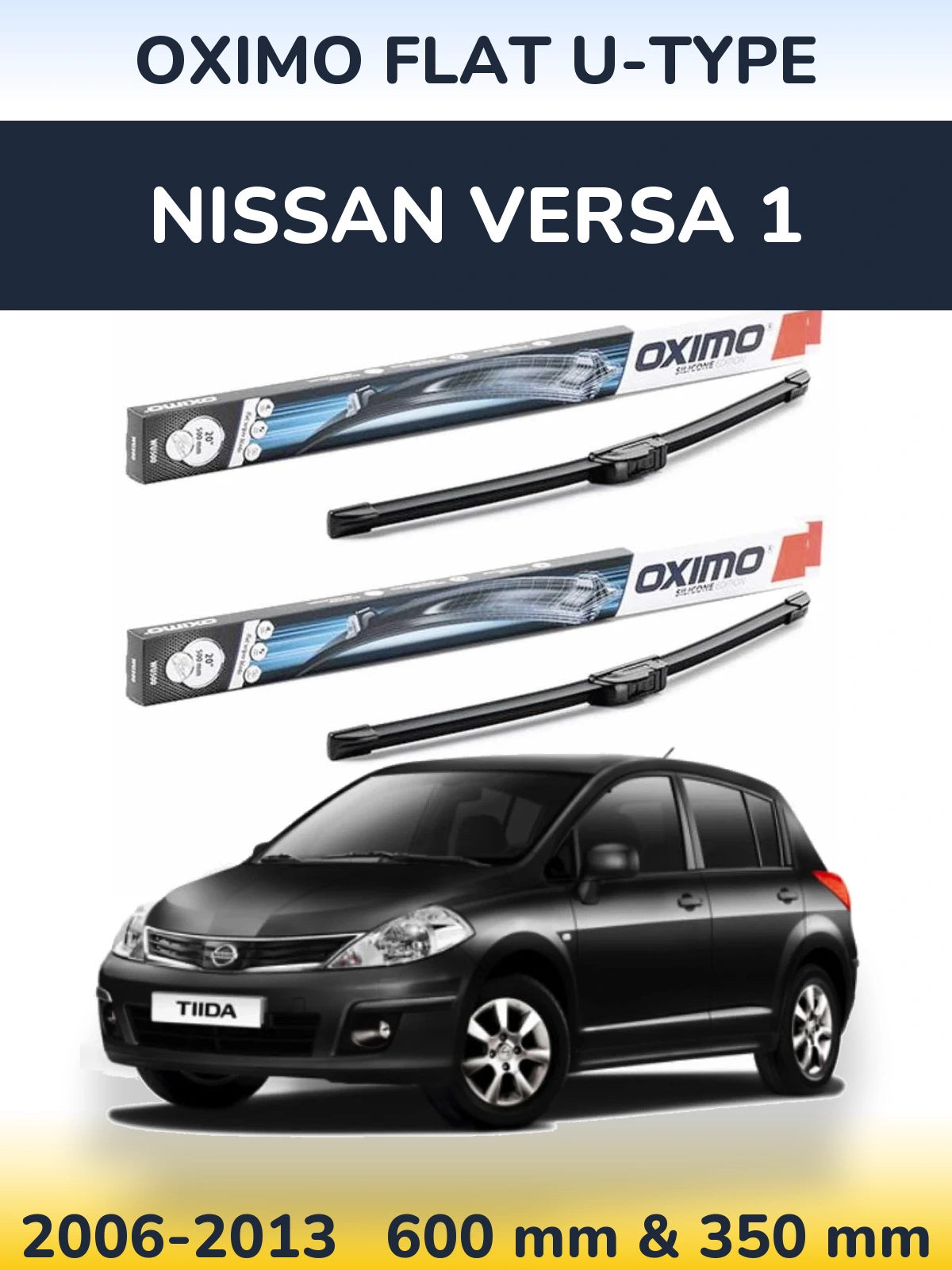 Ștergătoare Oximo Flat U-type pentru Nissan Versa 1