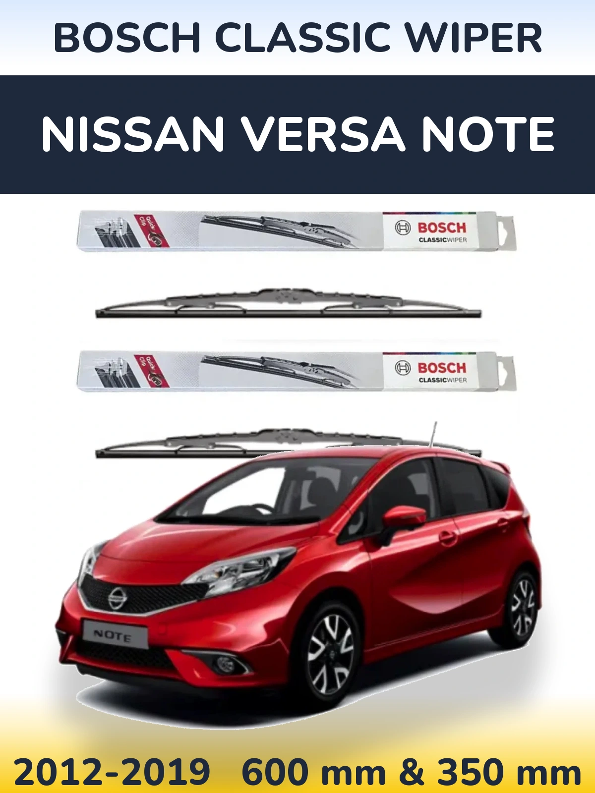 Ștergătoare BOSCH Classic Wiper pentru Nissan Versa Note
