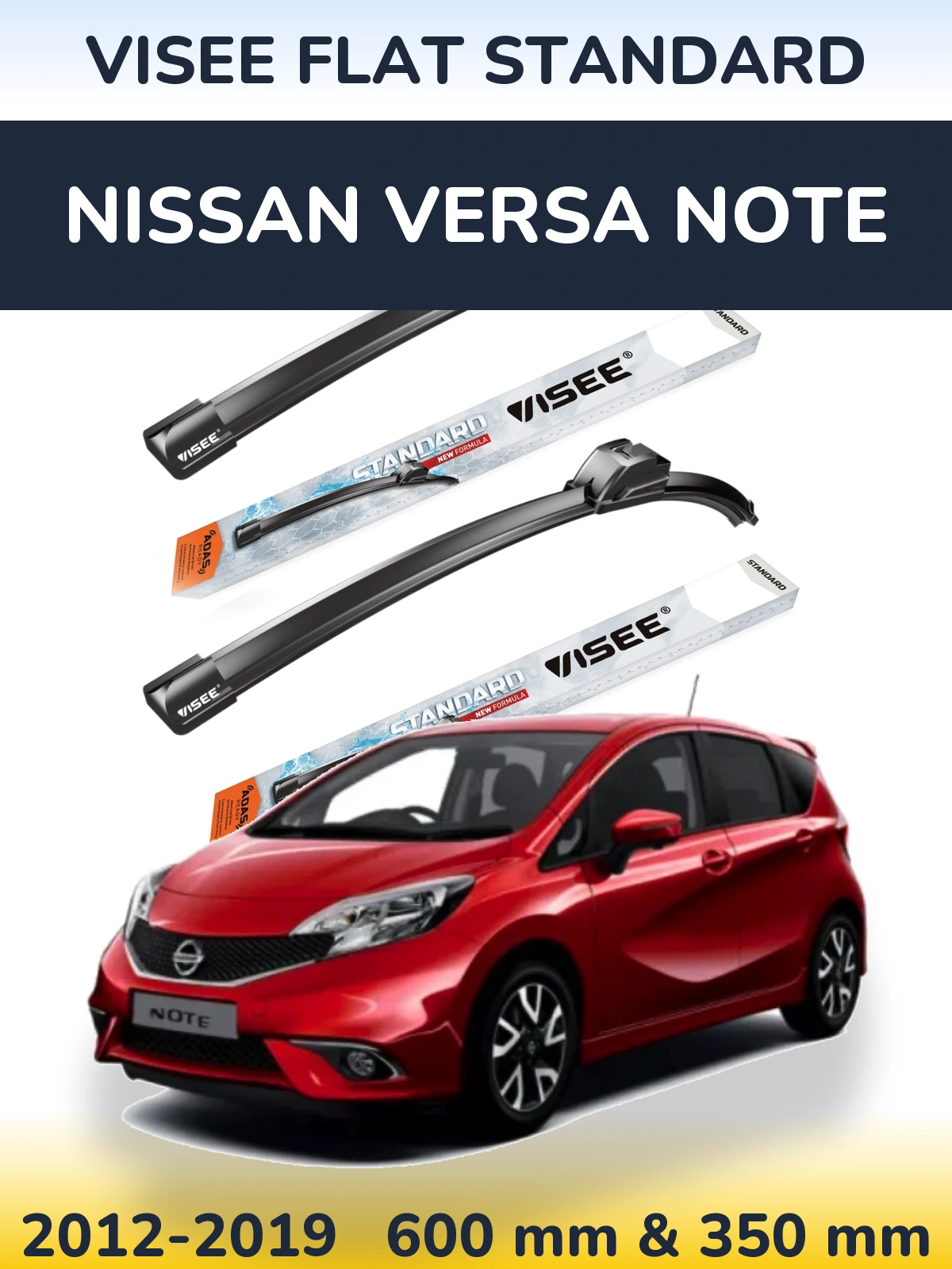 Ștergătoare VISEE FLAT STANDARD pentru Nissan Versa Note