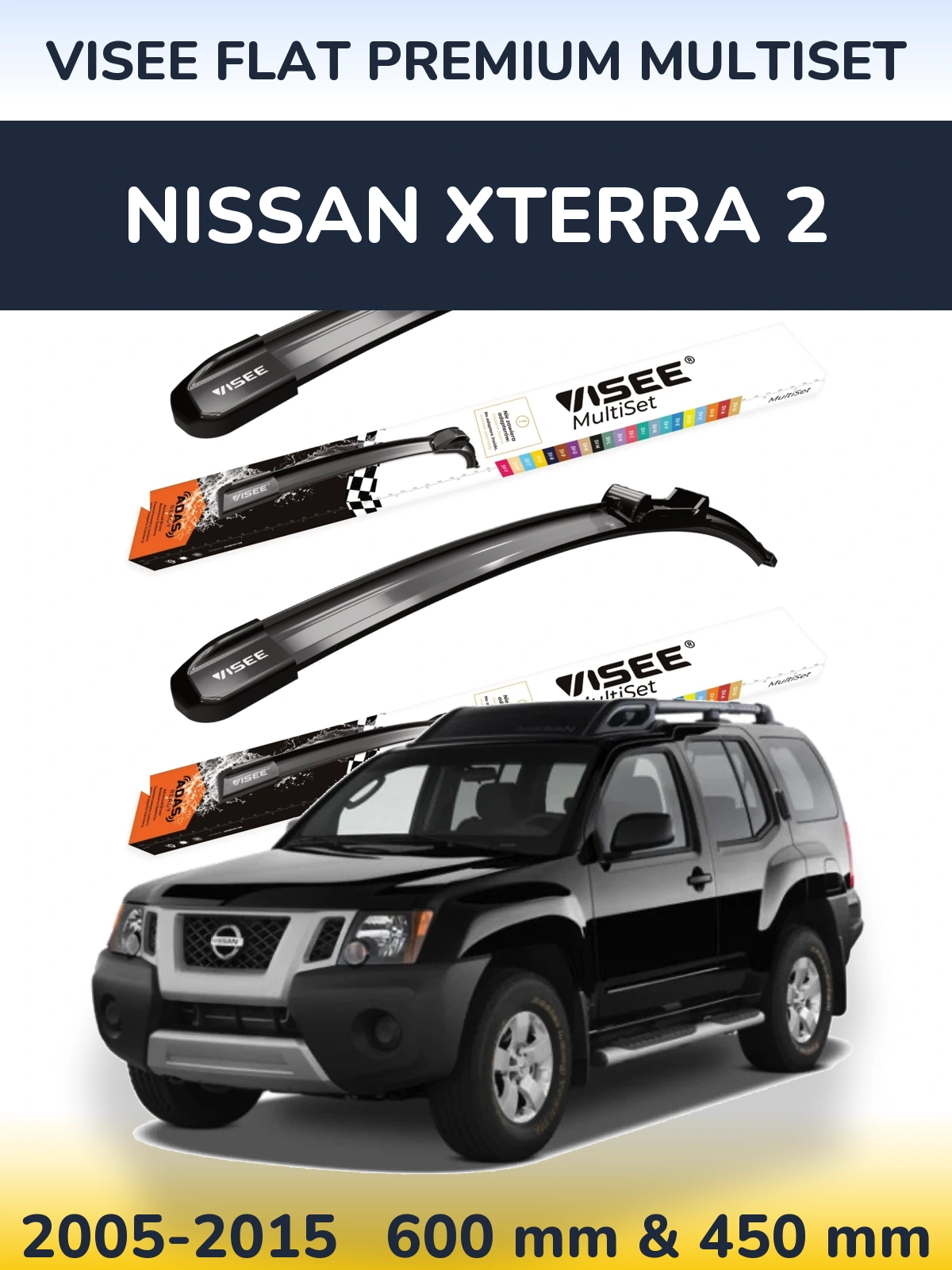 Ștergătoare VISEE FLAT PREMIUM MultiSet pentru Nissan Xterra 2