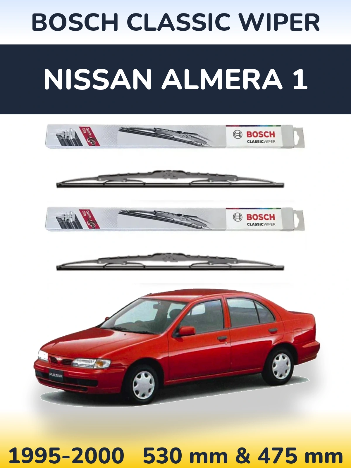 Ștergătoare BOSCH Classic Wiper pentru Nissan Almera 1