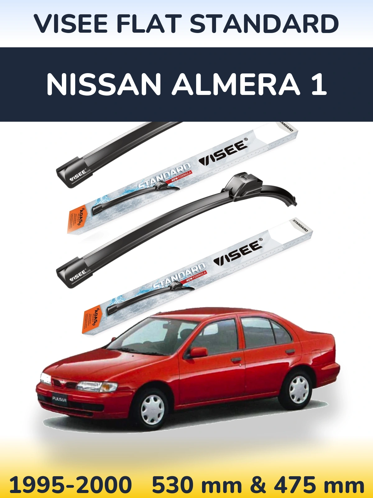 Ștergătoare VISEE FLAT STANDARD pentru Nissan Almera 1