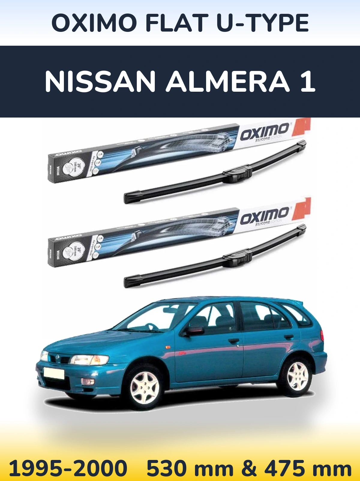 Ștergătoare Oximo Flat U-type pentru Nissan Almera 1