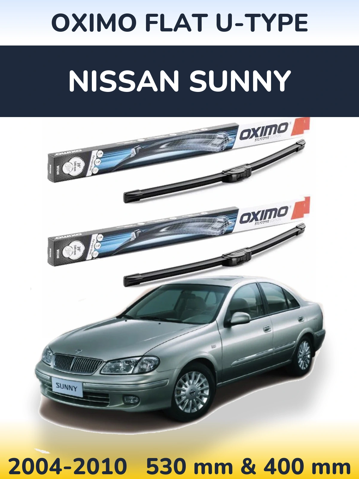 Ștergătoare Oximo Flat U-type pentru Nissan Sunny