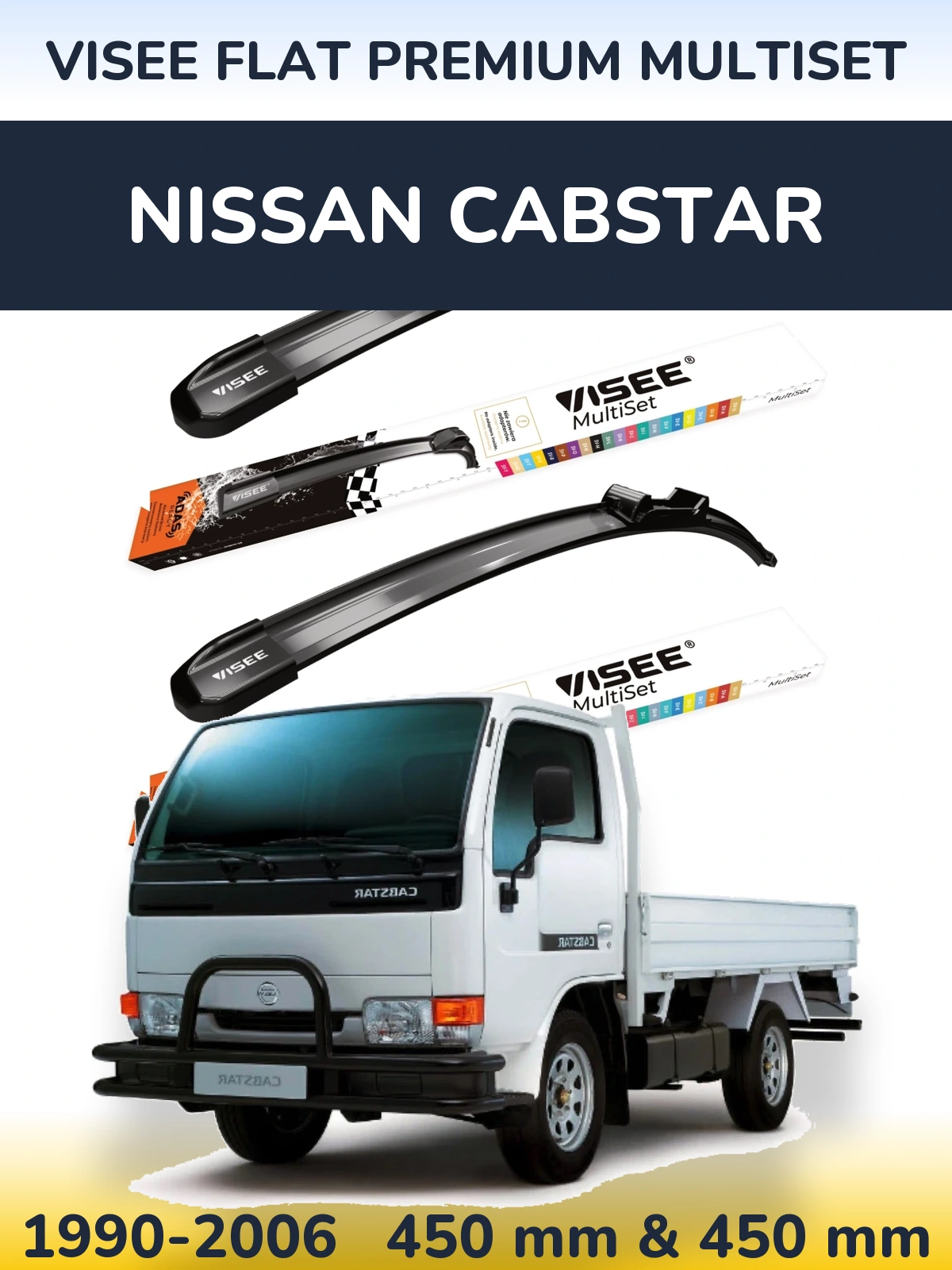 Ștergătoare VISEE FLAT PREMIUM MultiSet pentru Nissan Cabstar
