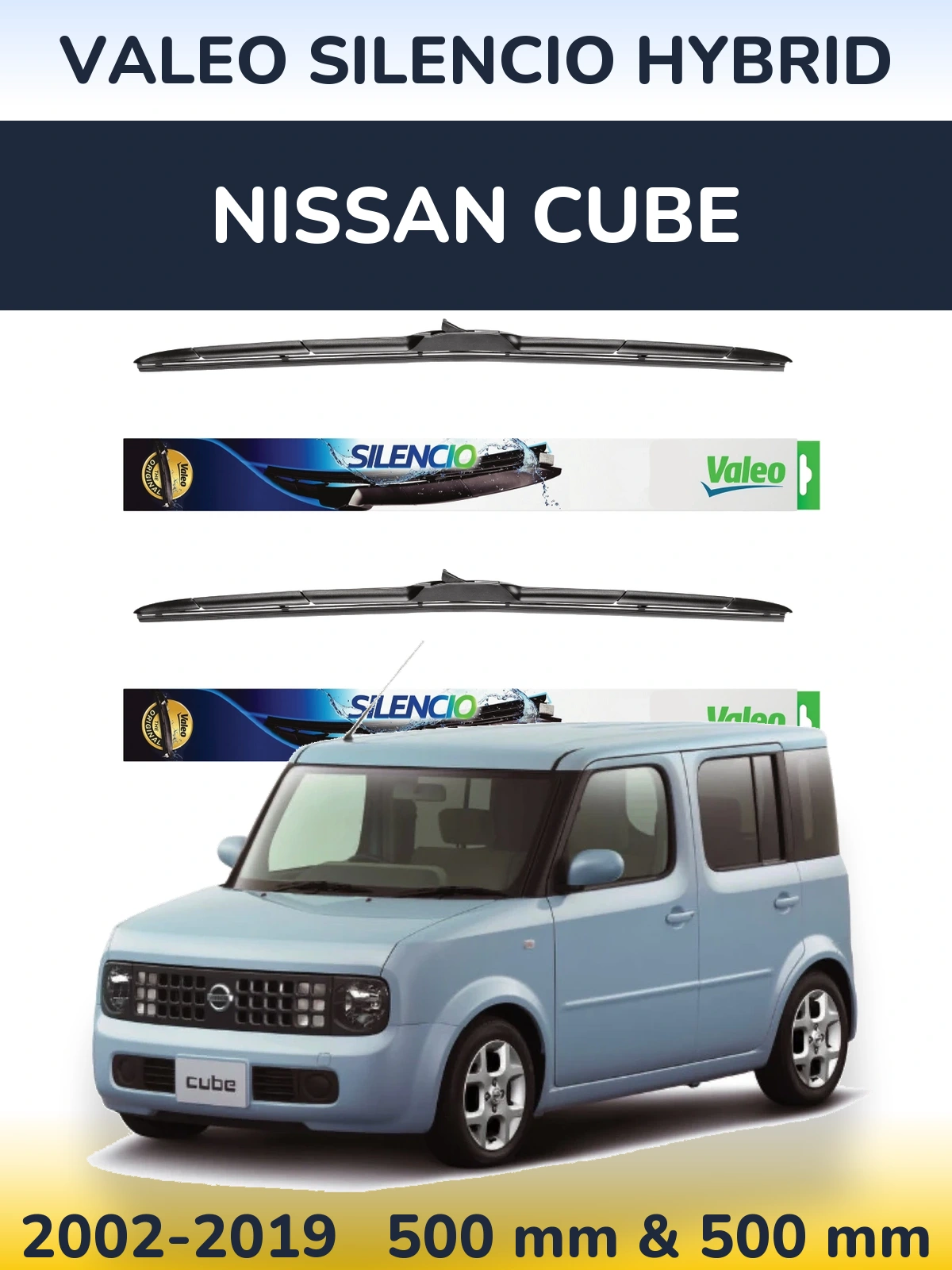 Ștergătoare Valeo Silencio Hybrid pentru Nissan Cube