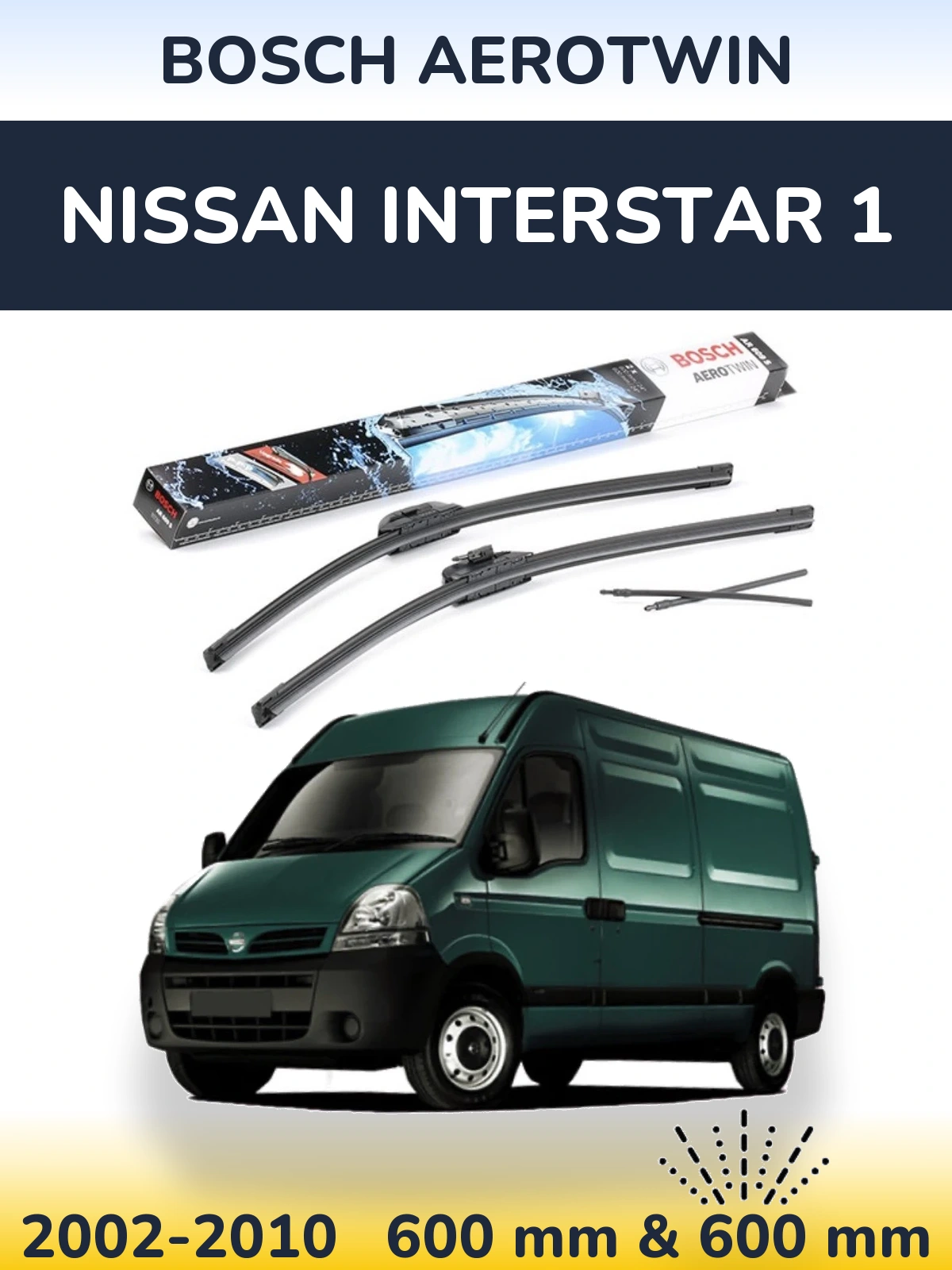 Ștergătoare BOSCH AeroTwin pentru Nissan Interstar 1