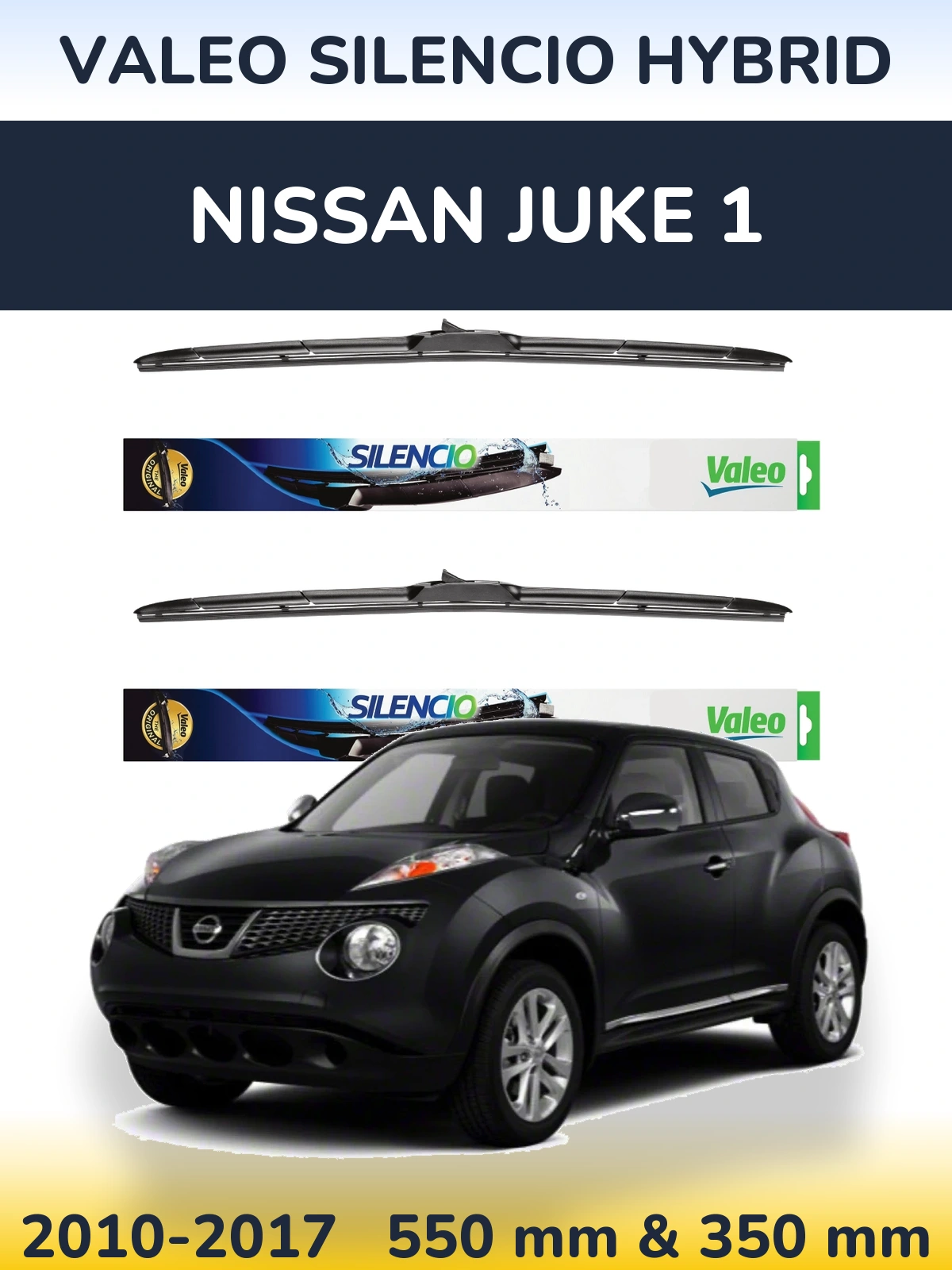 Ștergătoare Valeo Silencio Hybrid pentru Nissan Juke 1