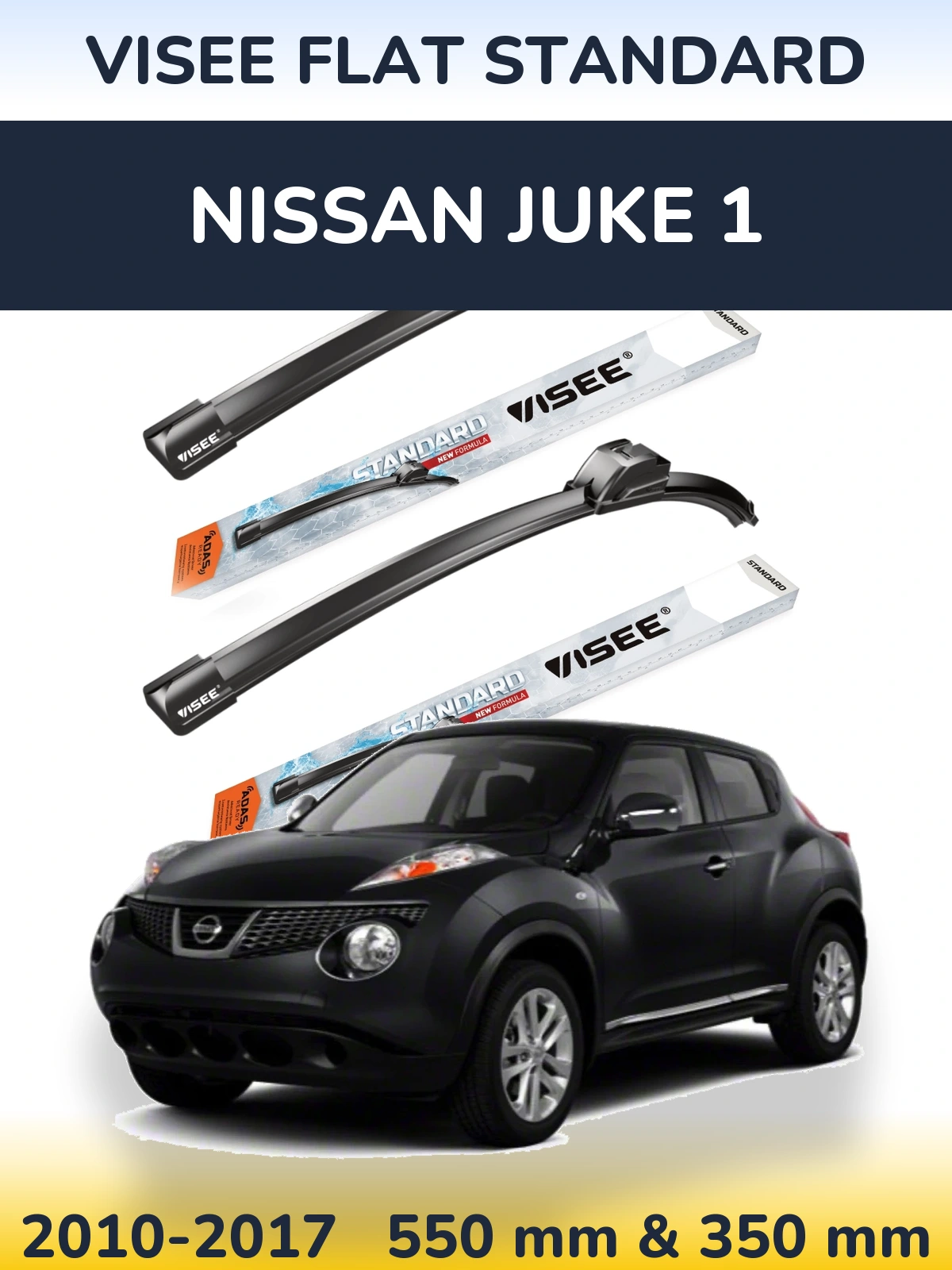 Ștergătoare VISEE FLAT STANDARD pentru Nissan Juke 1