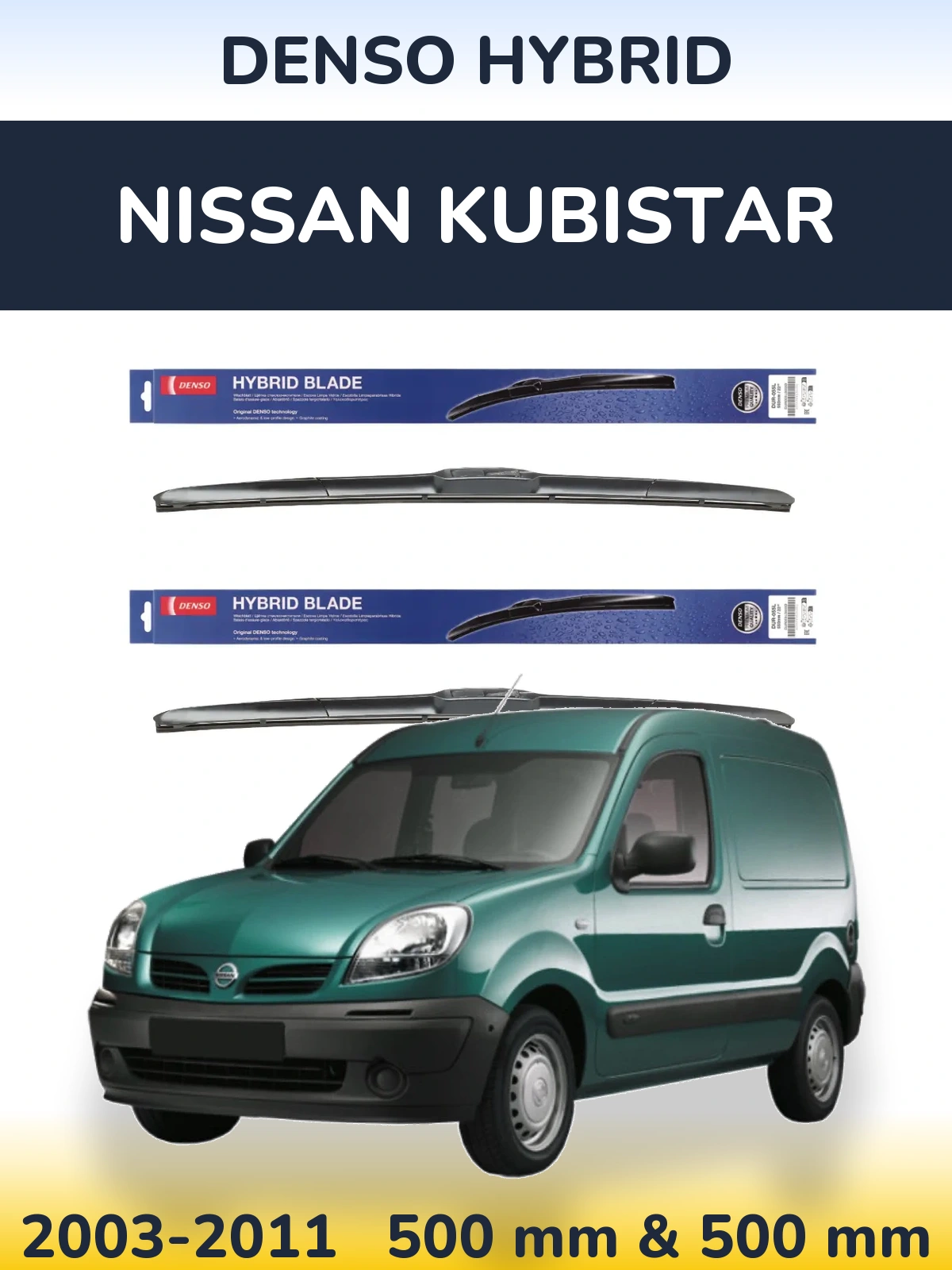 Ștergătoare Denso Hybrid pentru Nissan Kubistar