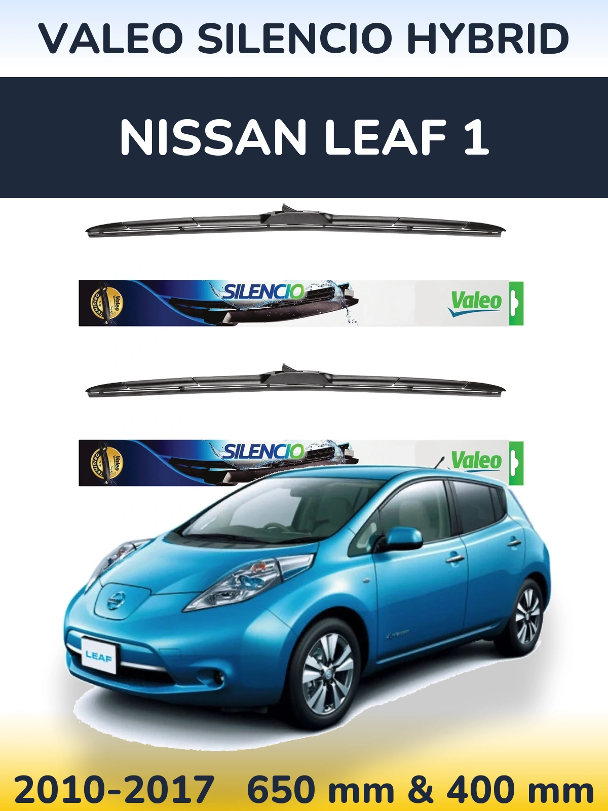 Ștergătoare Valeo Silencio Hybrid pentru Nissan Leaf 1
