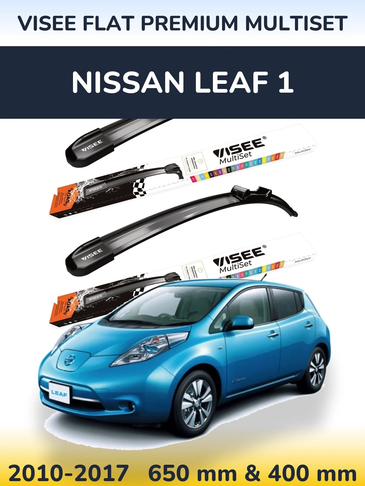 Ștergătoare VISEE FLAT PREMIUM MultiSet pentru Nissan Leaf 1