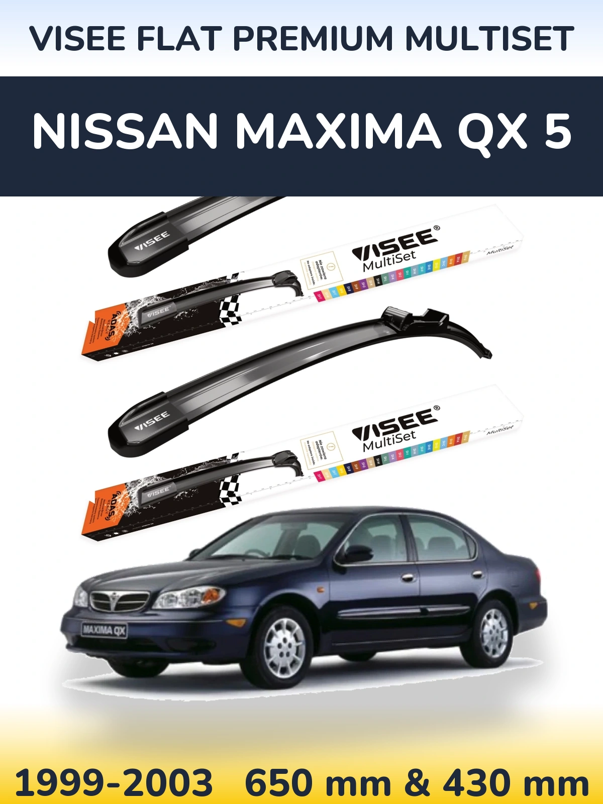 Ștergătoare VISEE FLAT PREMIUM MultiSet pentru Nissan Maxima QX 5
