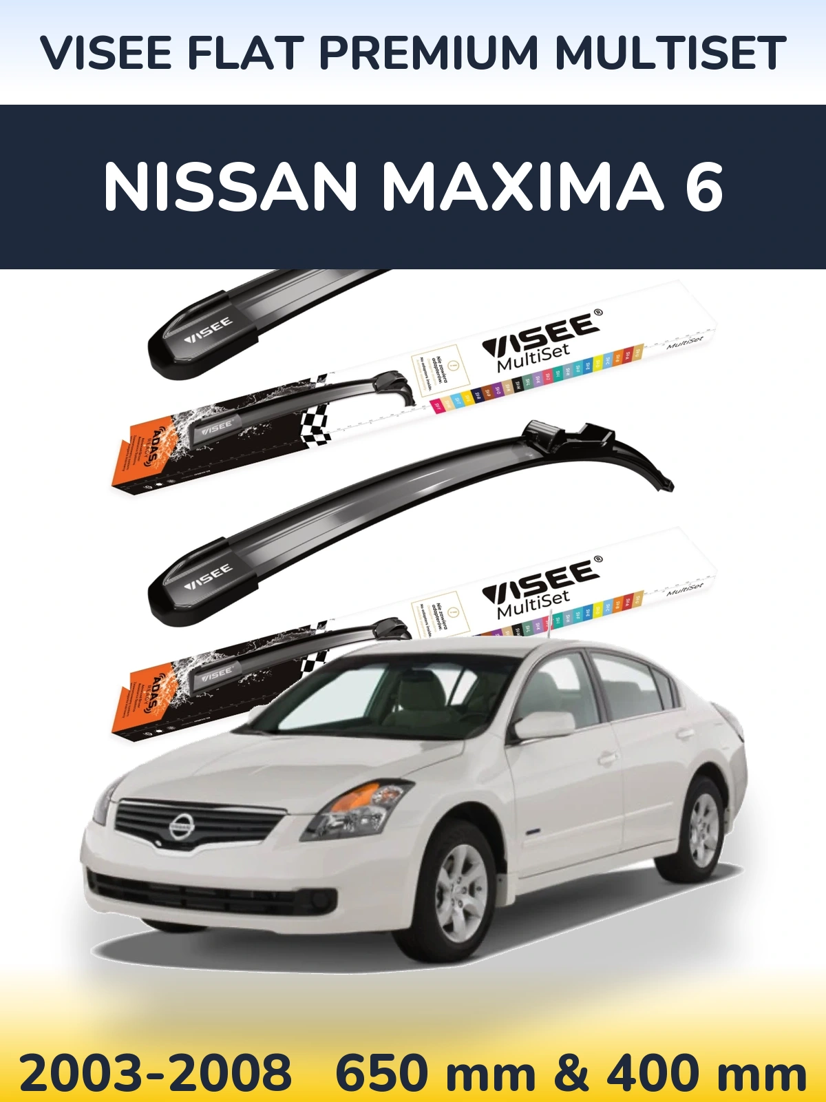 Ștergătoare VISEE FLAT PREMIUM MultiSet pentru Nissan Maxima 6