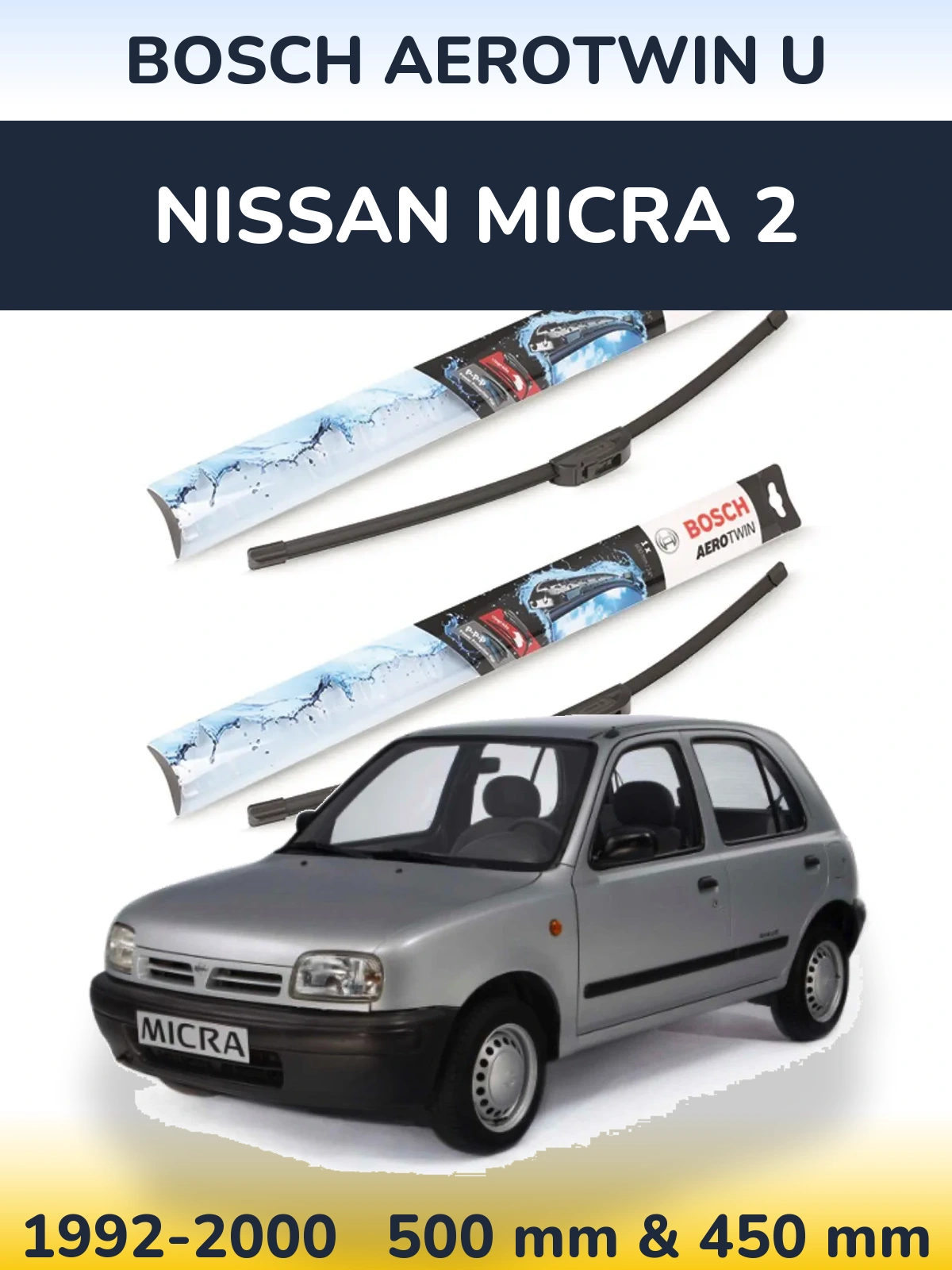 Ștergătoare BOSCH AeroTwin U pentru Nissan Micra 2