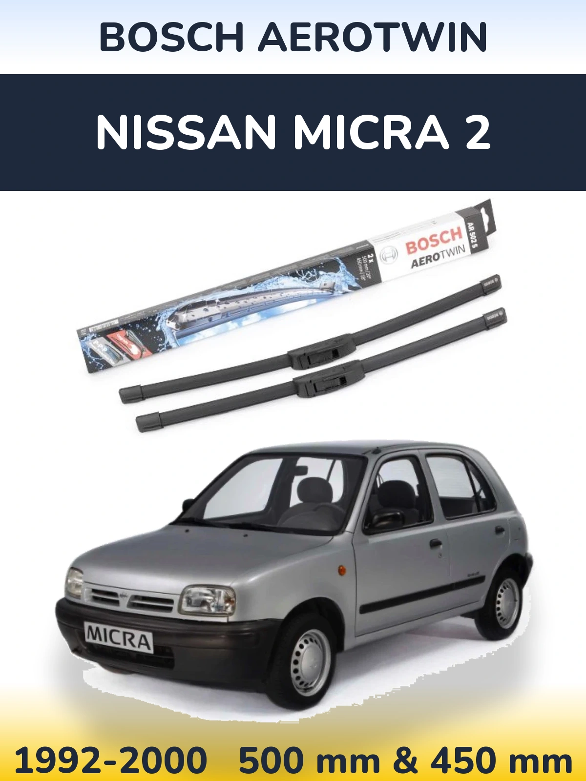 Ștergătoare BOSCH AeroTwin pentru Nissan Micra 2