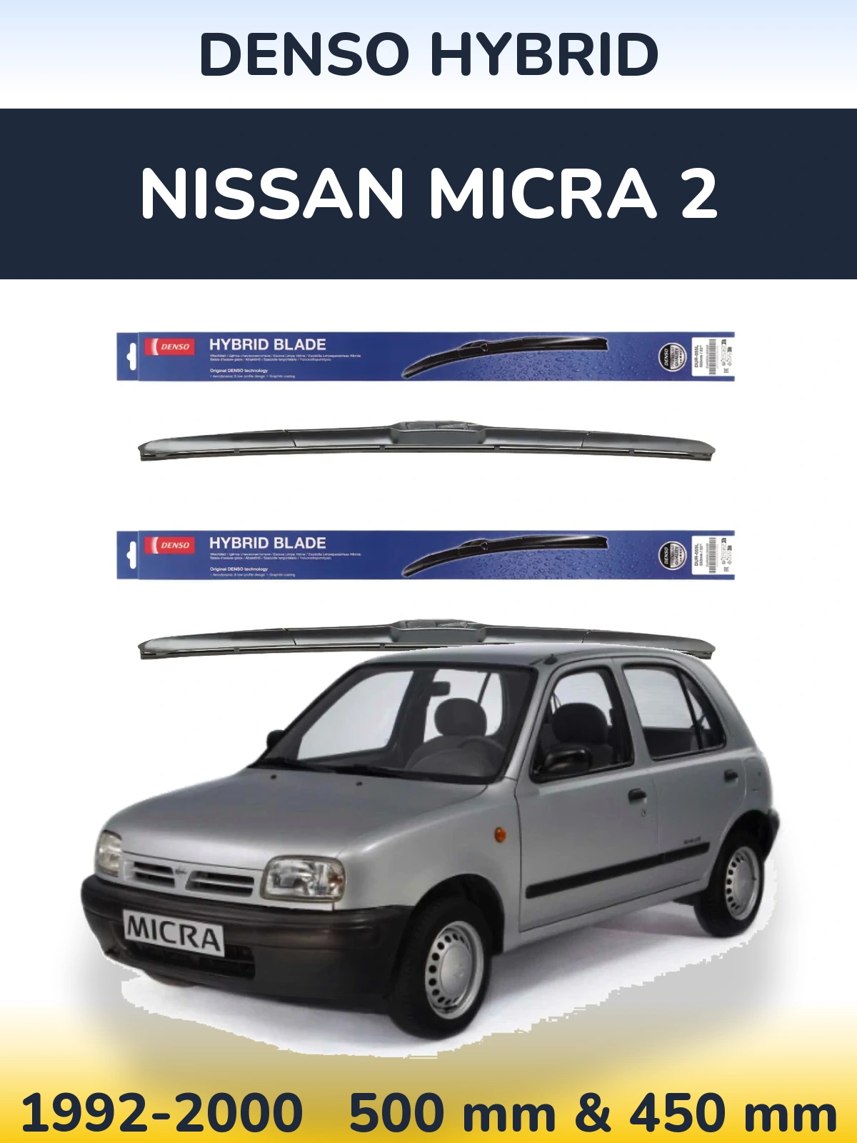 Ștergătoare Denso Hybrid pentru Nissan Micra 2