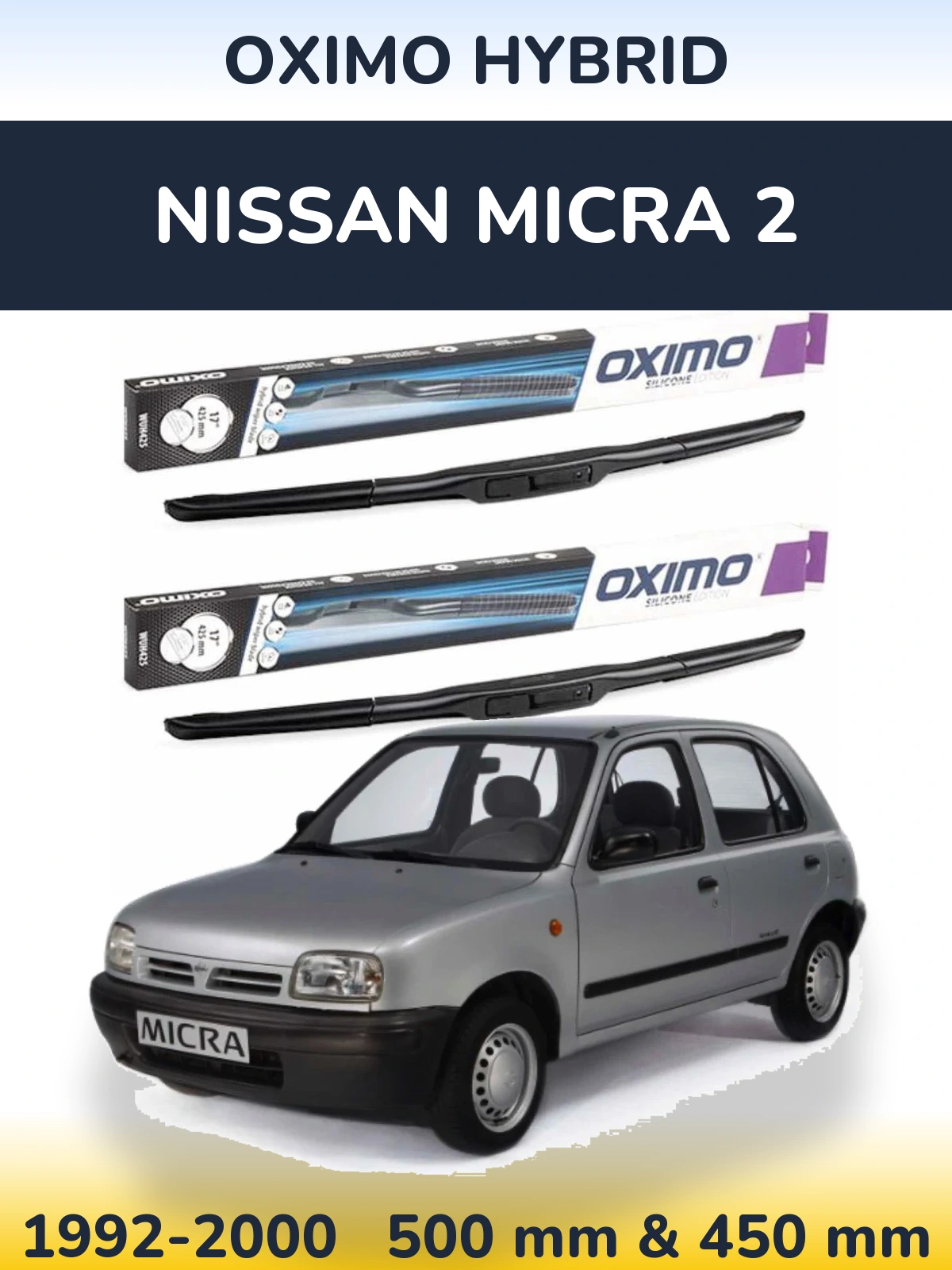 Ștergătoare Oximo Hybrid pentru Nissan Micra 2