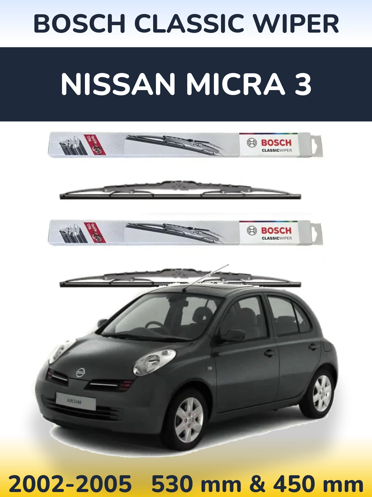 Ștergătoare BOSCH Classic Wiper pentru Nissan Micra 3