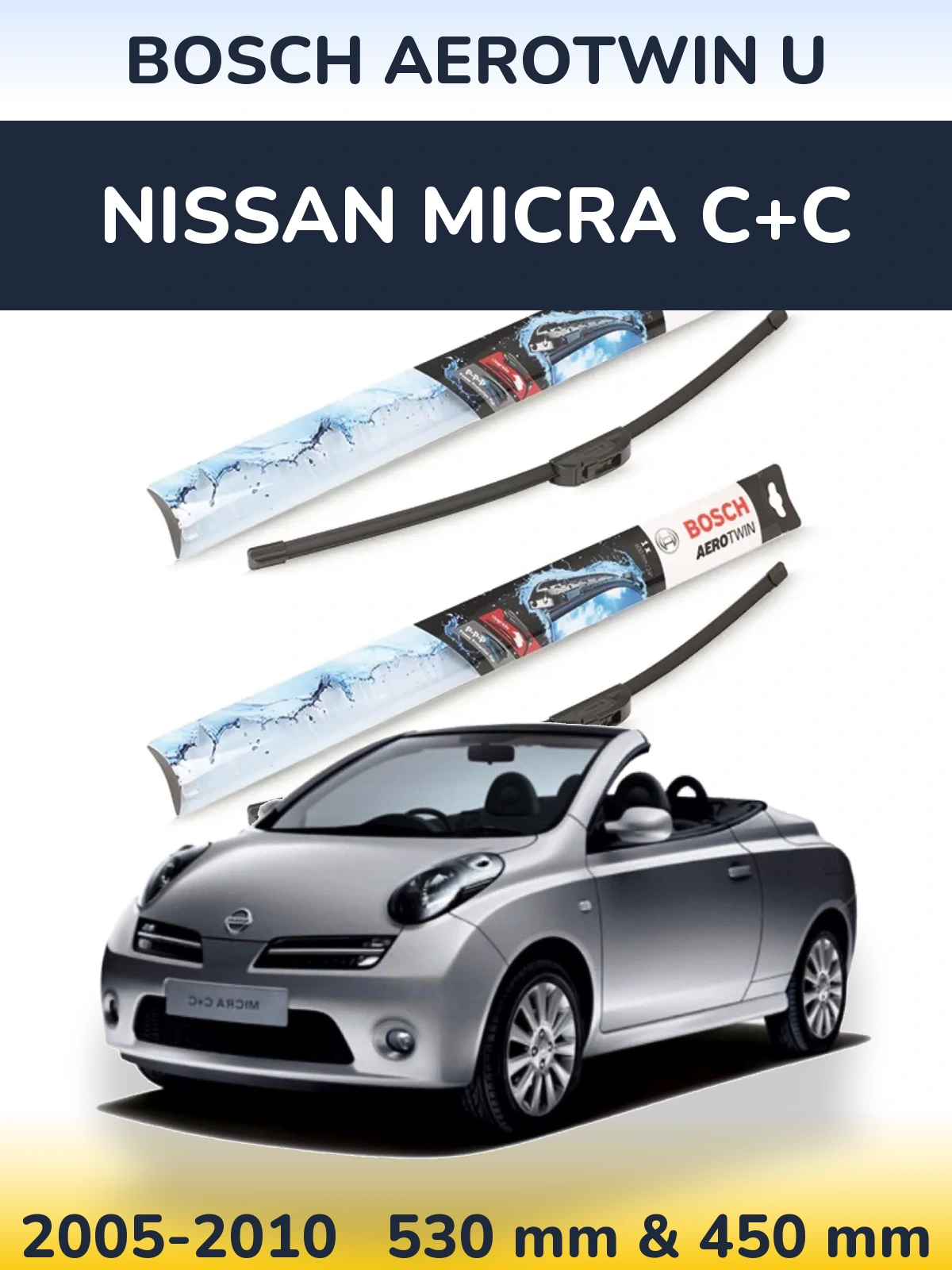 Ștergătoare BOSCH AeroTwin U pentru Nissan Micra C+C