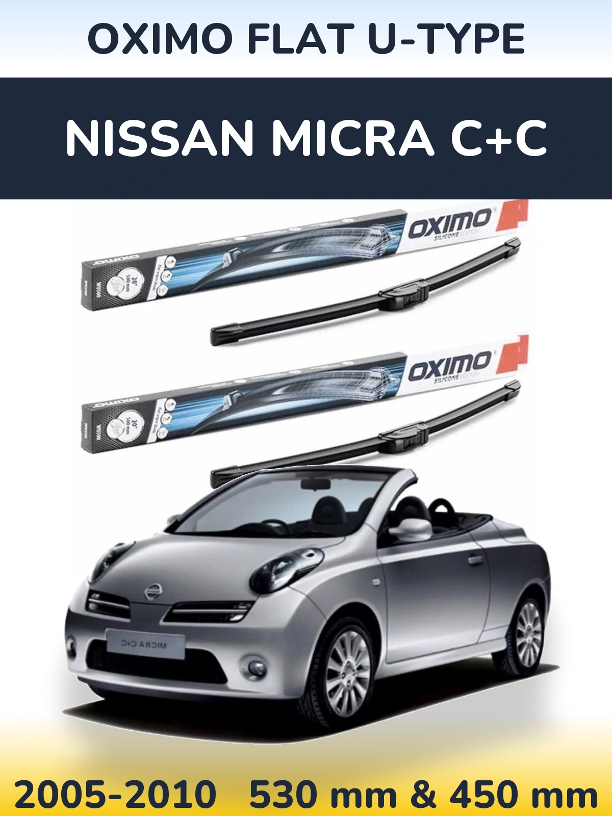 Ștergătoare Oximo Flat U-type pentru Nissan Micra C+C
