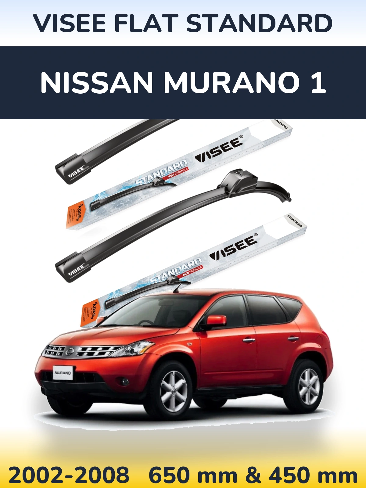 Ștergătoare VISEE FLAT STANDARD pentru Nissan Murano 1
