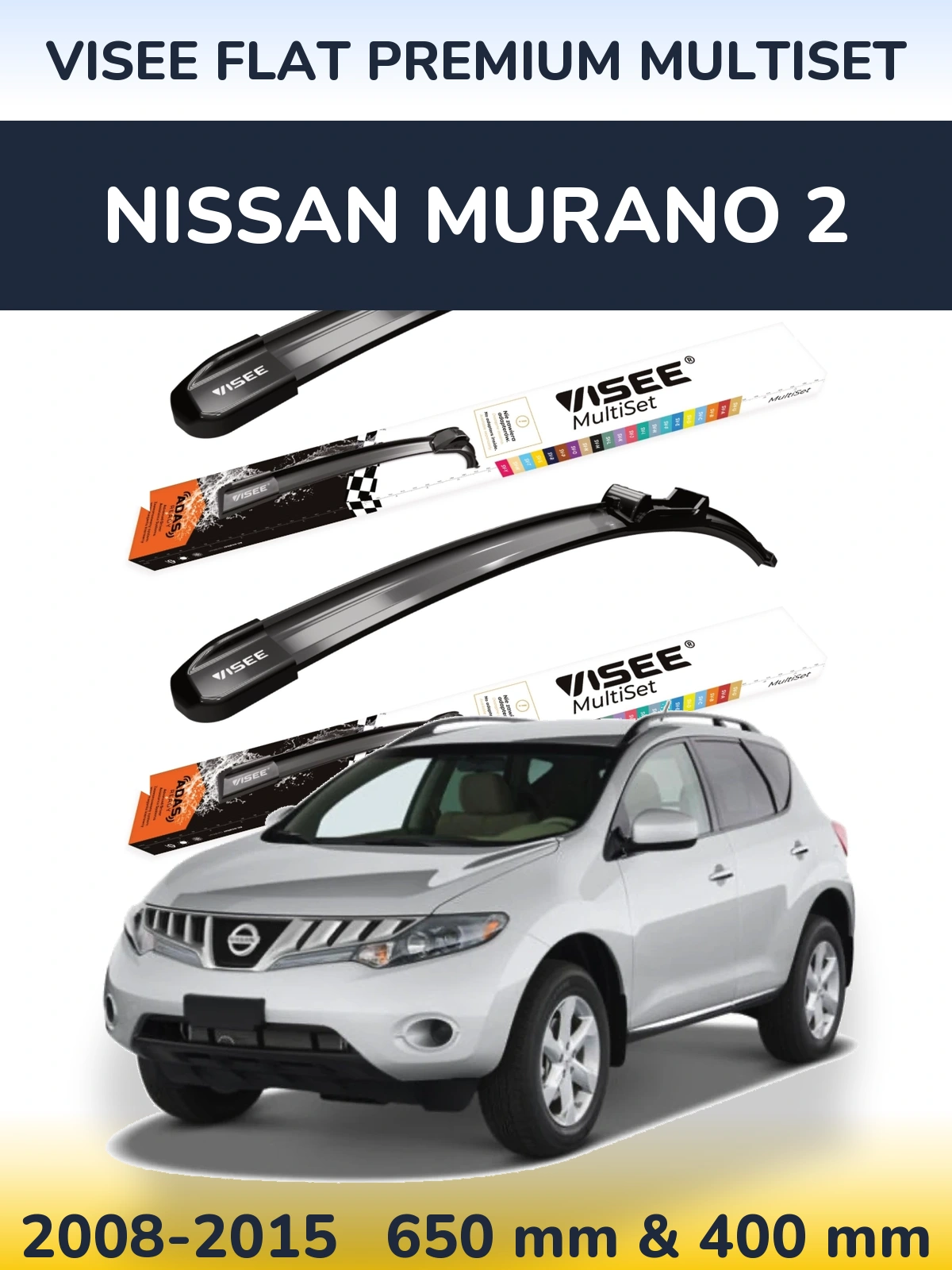 Ștergătoare VISEE FLAT PREMIUM MultiSet pentru Nissan Murano 2