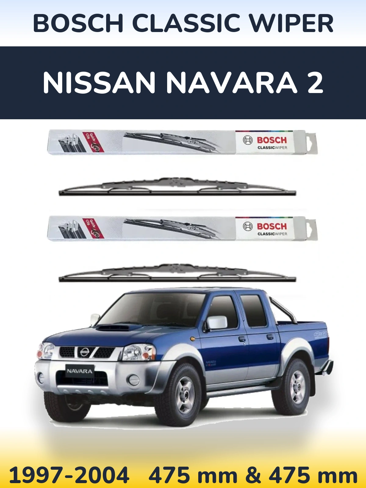 Ștergătoare BOSCH Classic Wiper pentru Nissan Navara 2