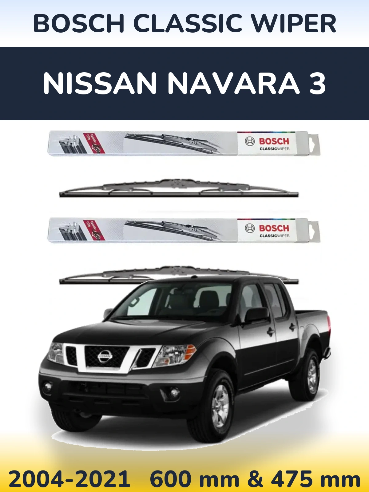 Ștergătoare BOSCH Classic Wiper pentru Nissan Navara 3