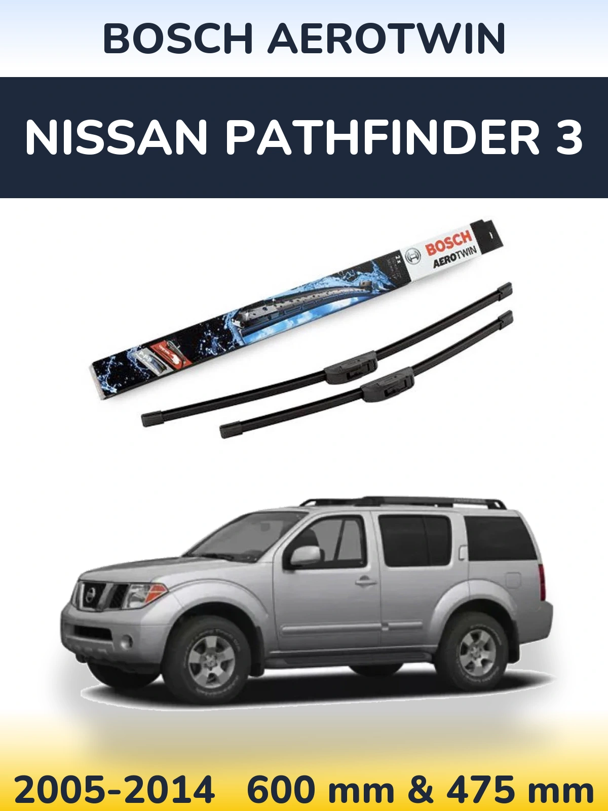 Ștergătoare BOSCH AeroTwin pentru Nissan Pathfinder 3