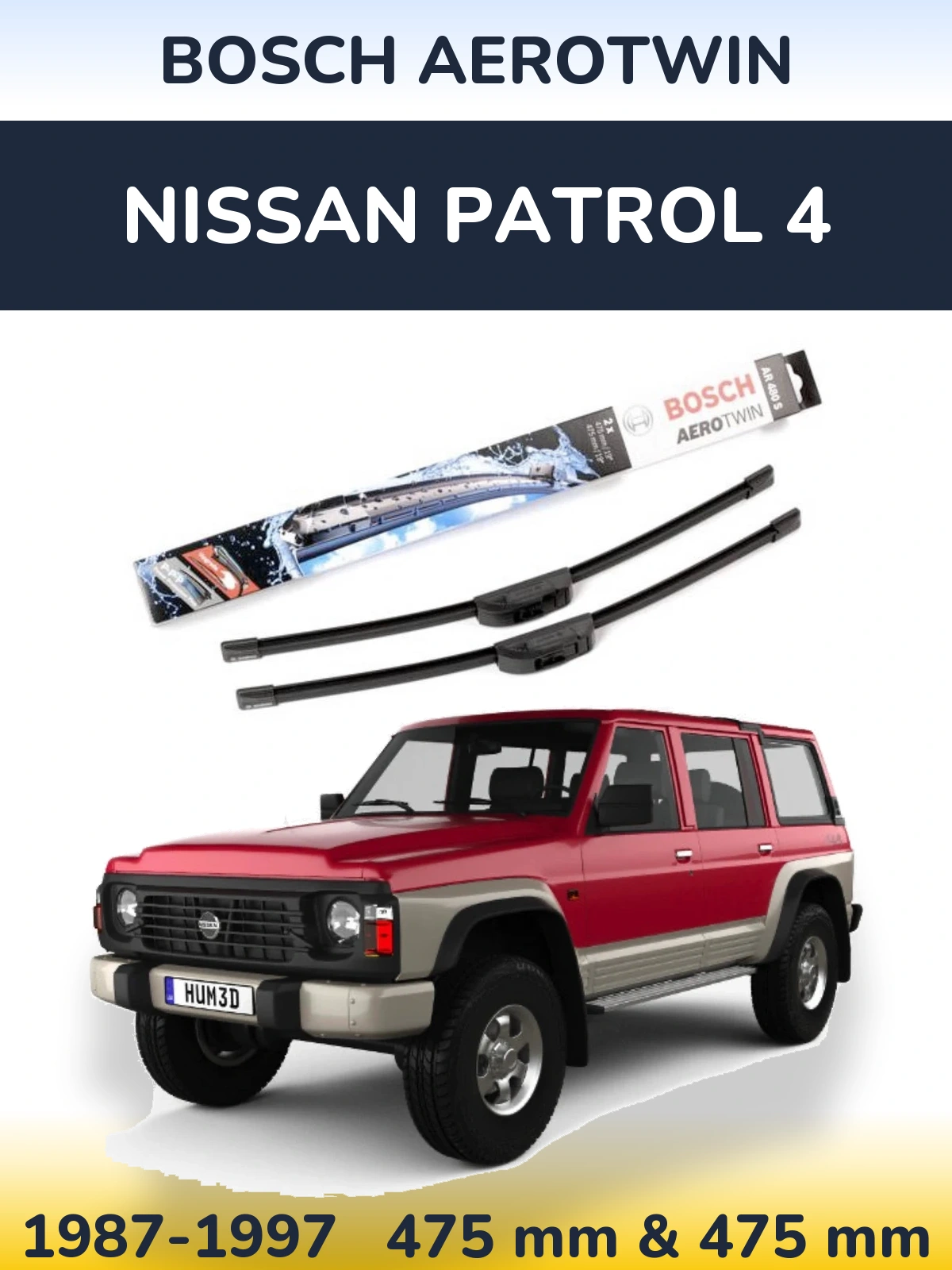 Ștergătoare BOSCH AeroTwin pentru Nissan Patrol 4