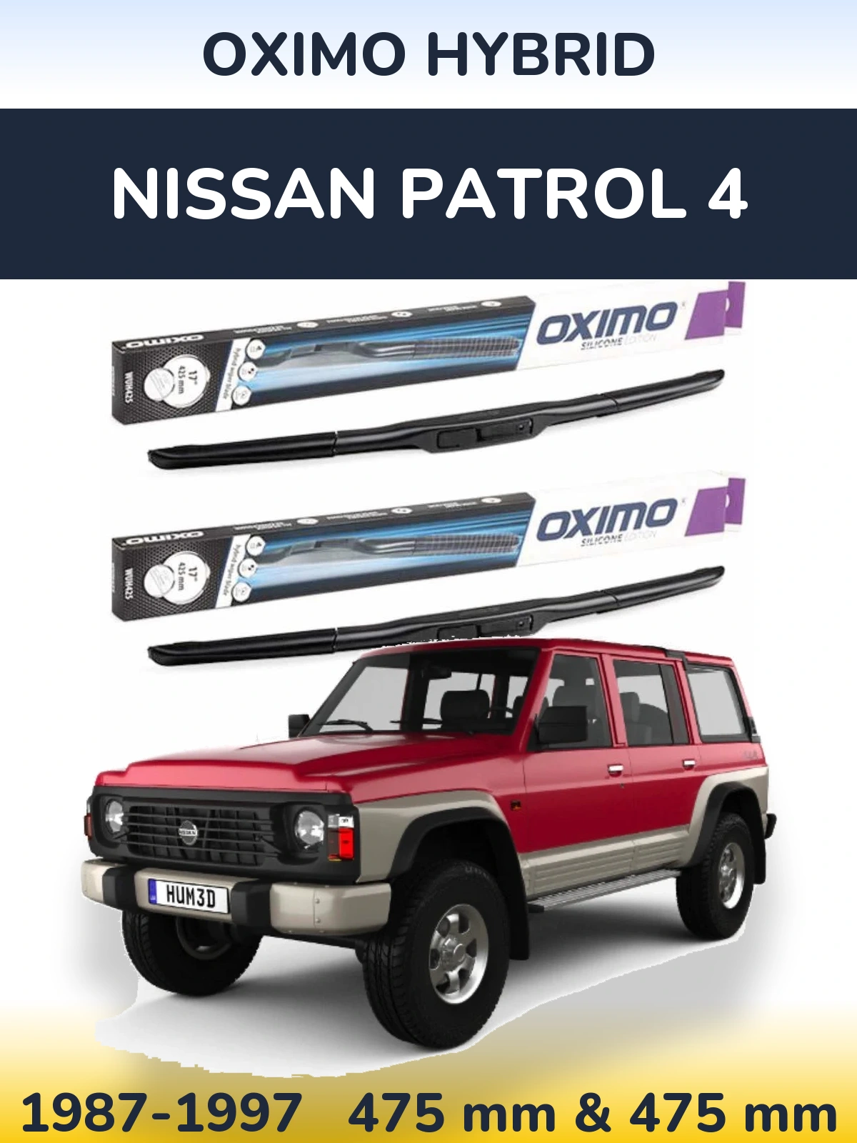 Ștergătoare Oximo Hybrid pentru Nissan Patrol 4