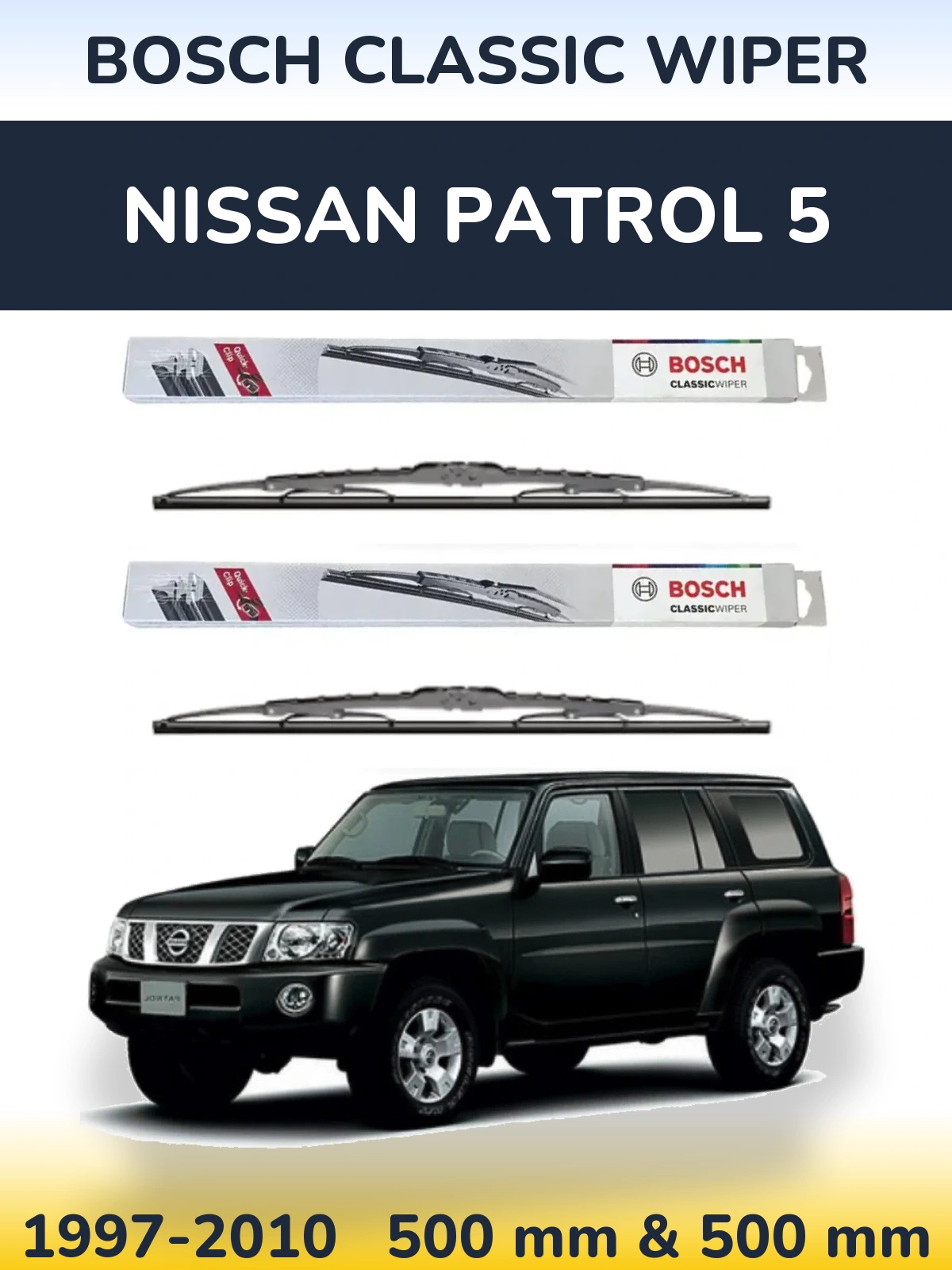 Ștergătoare BOSCH Classic Wiper pentru Nissan Patrol 5