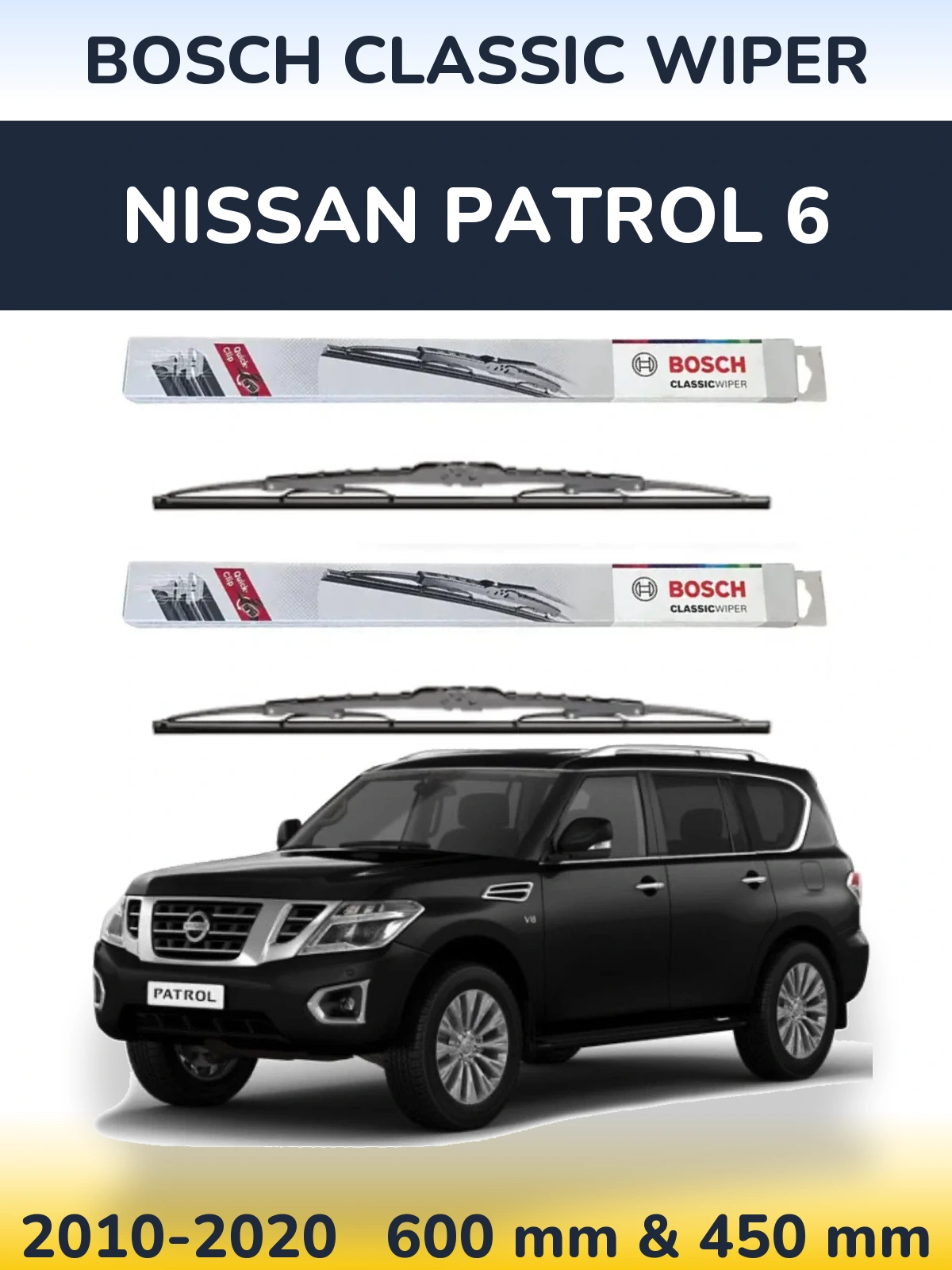 Ștergătoare BOSCH Classic Wiper pentru Nissan Patrol 6