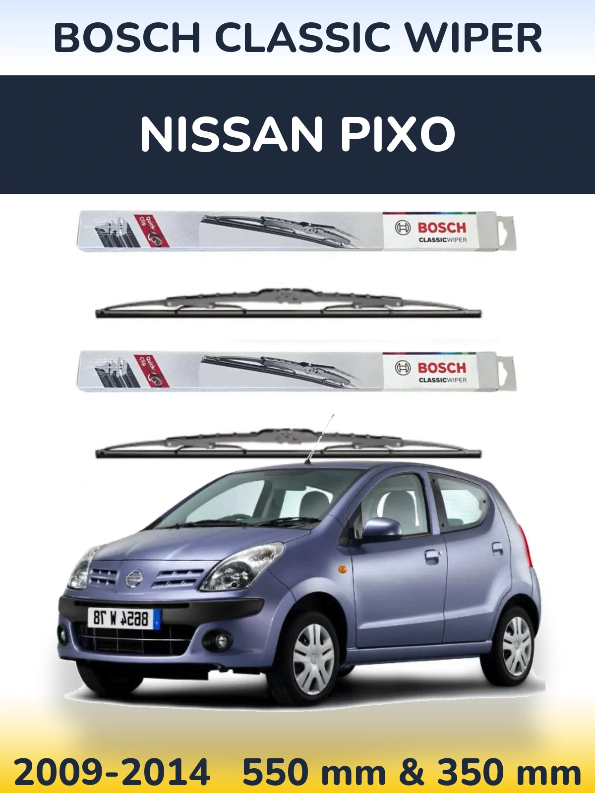 Ștergătoare BOSCH Classic Wiper pentru Nissan Pixo