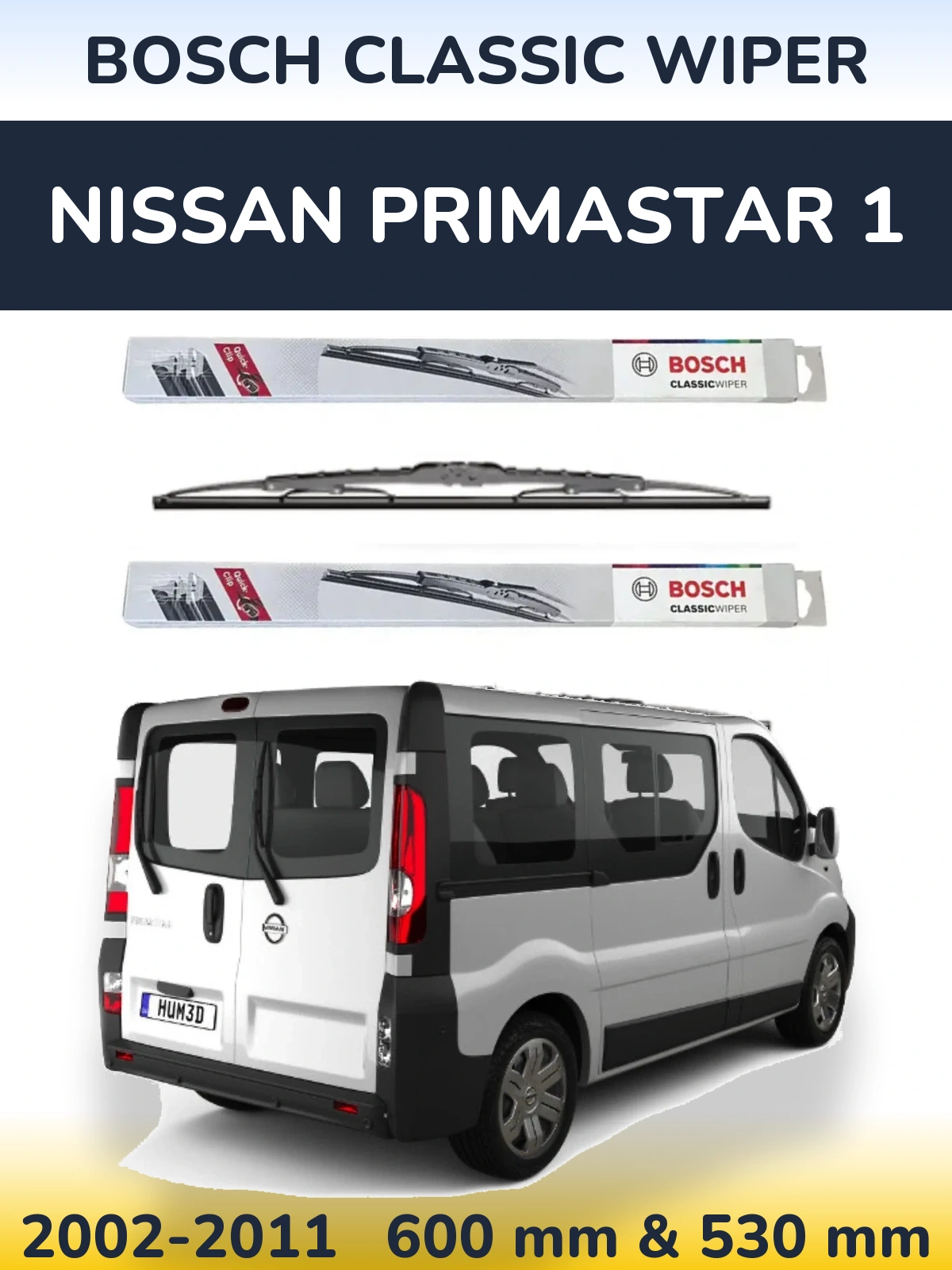 Ștergătoare BOSCH Classic Wiper pentru Nissan Primastar 1
