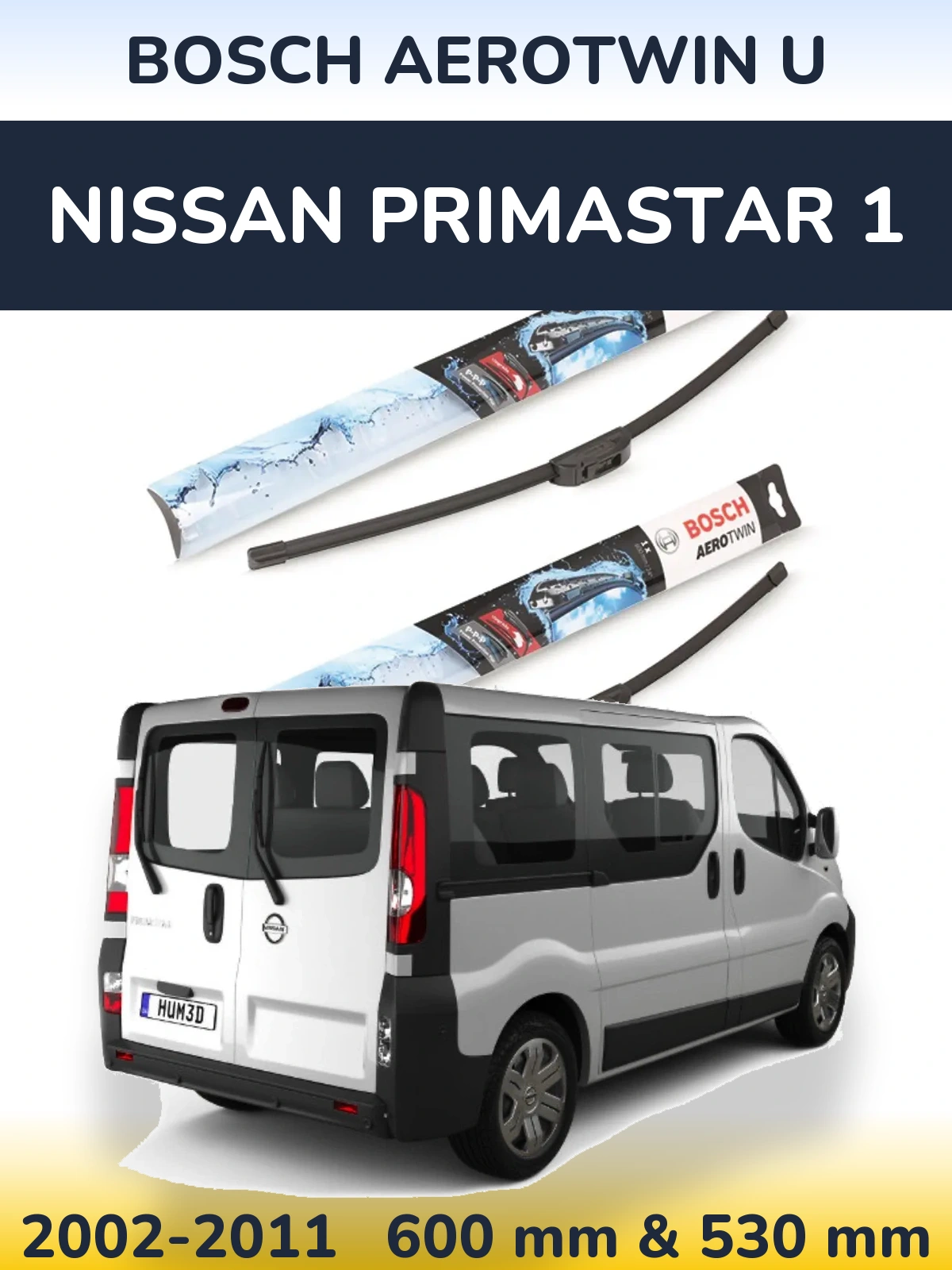 Ștergătoare BOSCH AeroTwin U pentru Nissan Primastar 1