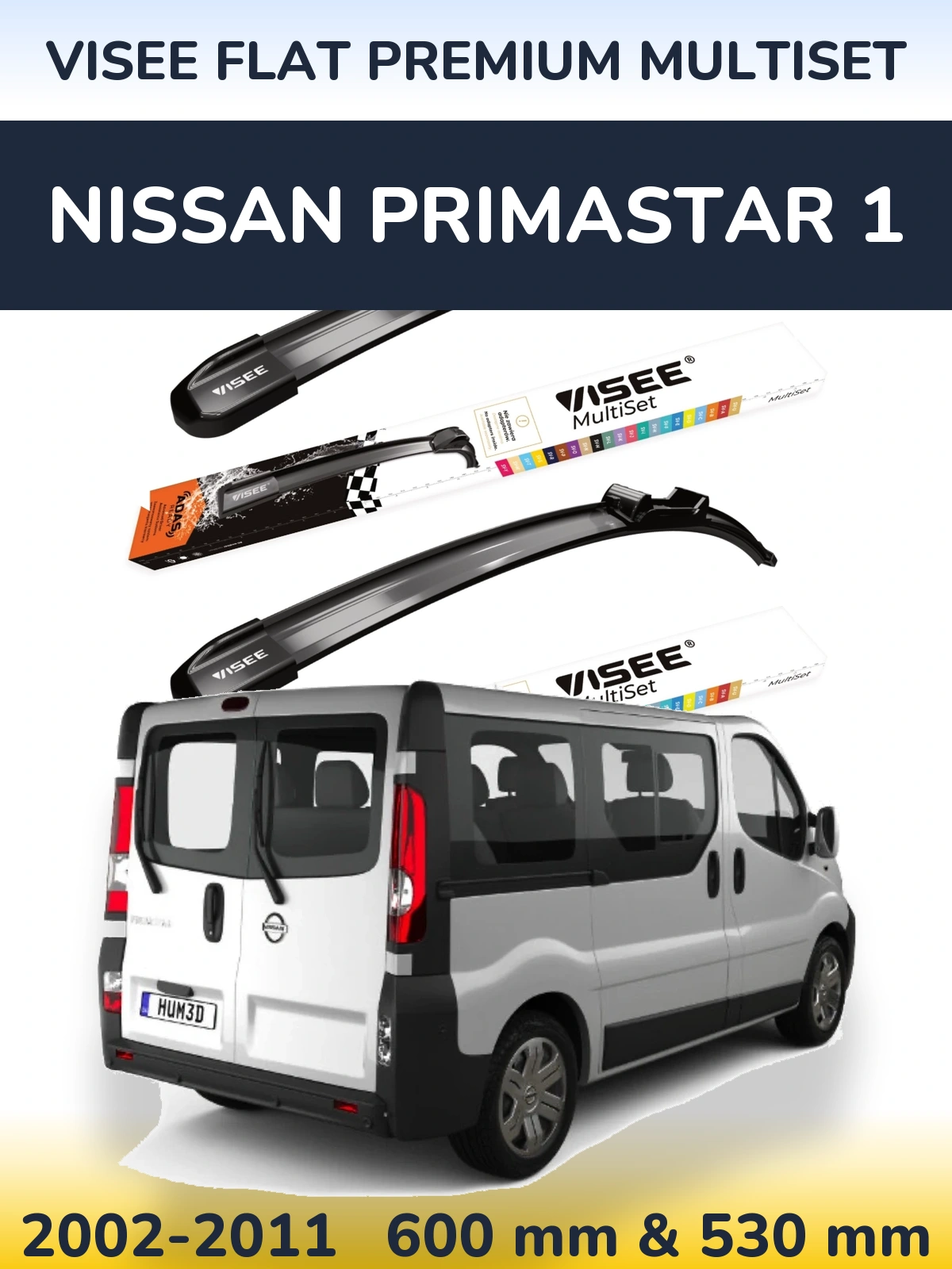 Ștergătoare VISEE FLAT PREMIUM MultiSet pentru Nissan Primastar 1
